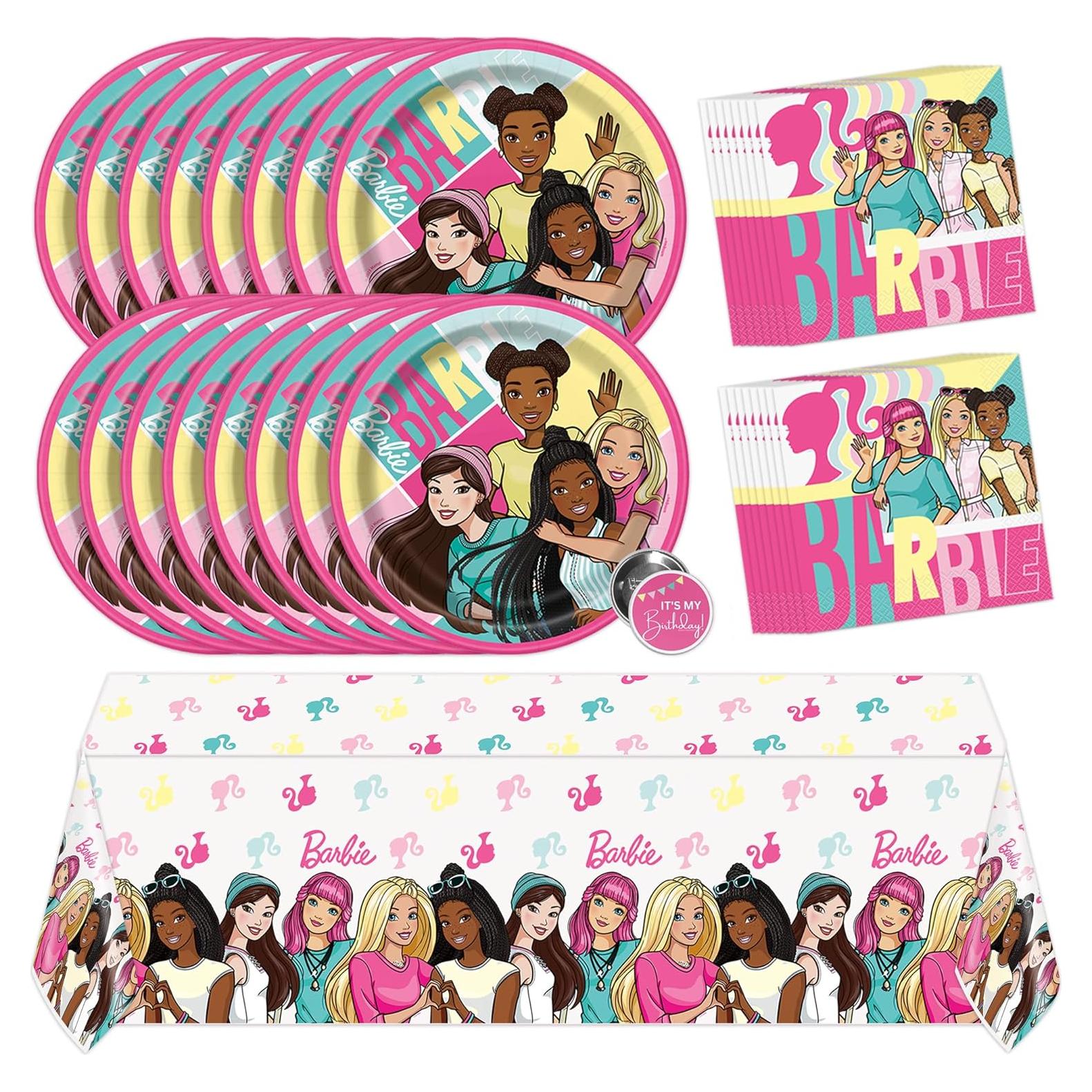 Kit de Decoraciones de Fiesta de Cumpleaños Barbie - 16 Invitados
