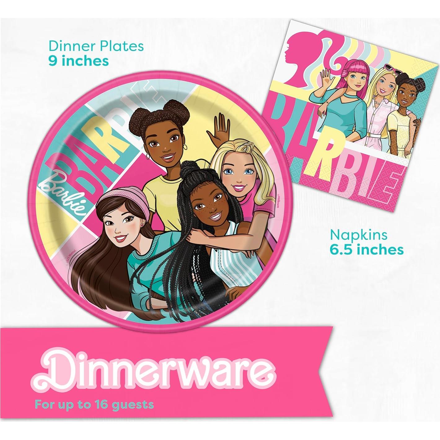 Kit de Decoraciones de Fiesta de Cumpleaños Barbie - 16 Invitados