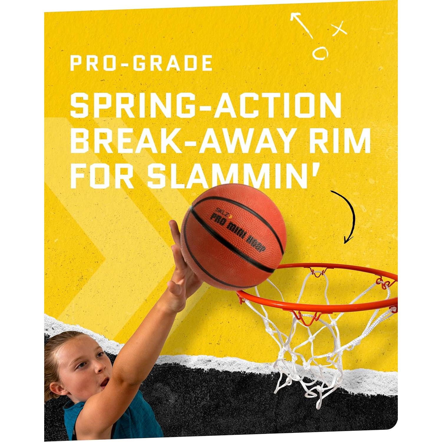 Aro de Baloncesto Mini SKLZ Pro - Montaje en Puerta - Incluye Balón