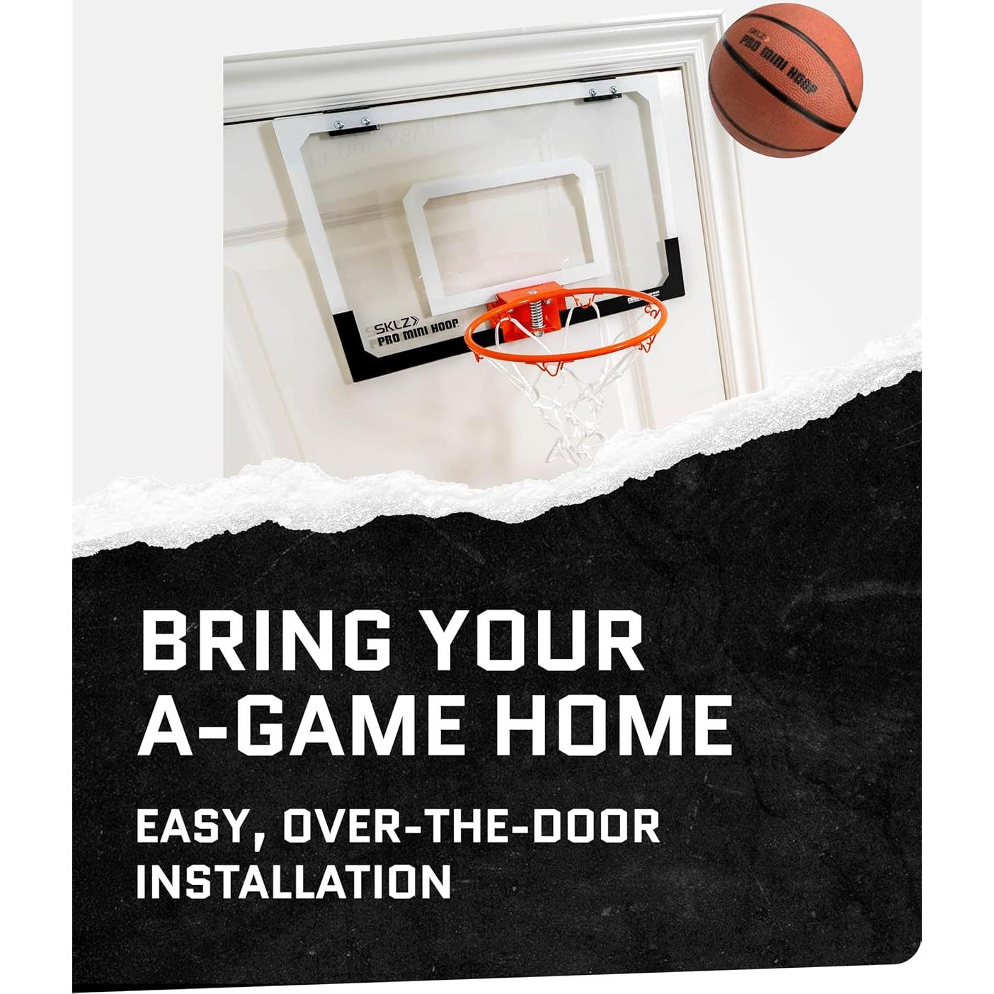 Aro de Baloncesto Mini SKLZ Pro - Montaje en Puerta - Incluye Balón