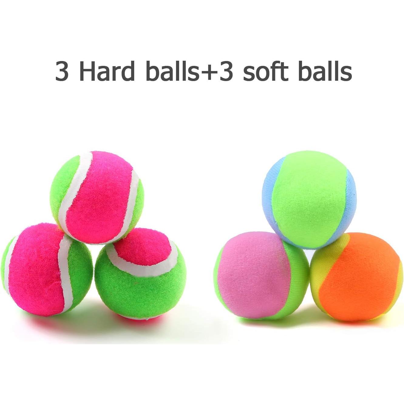Conjunto de Palas y Pelotas Aneco Toss and Catch - 6 Unidades