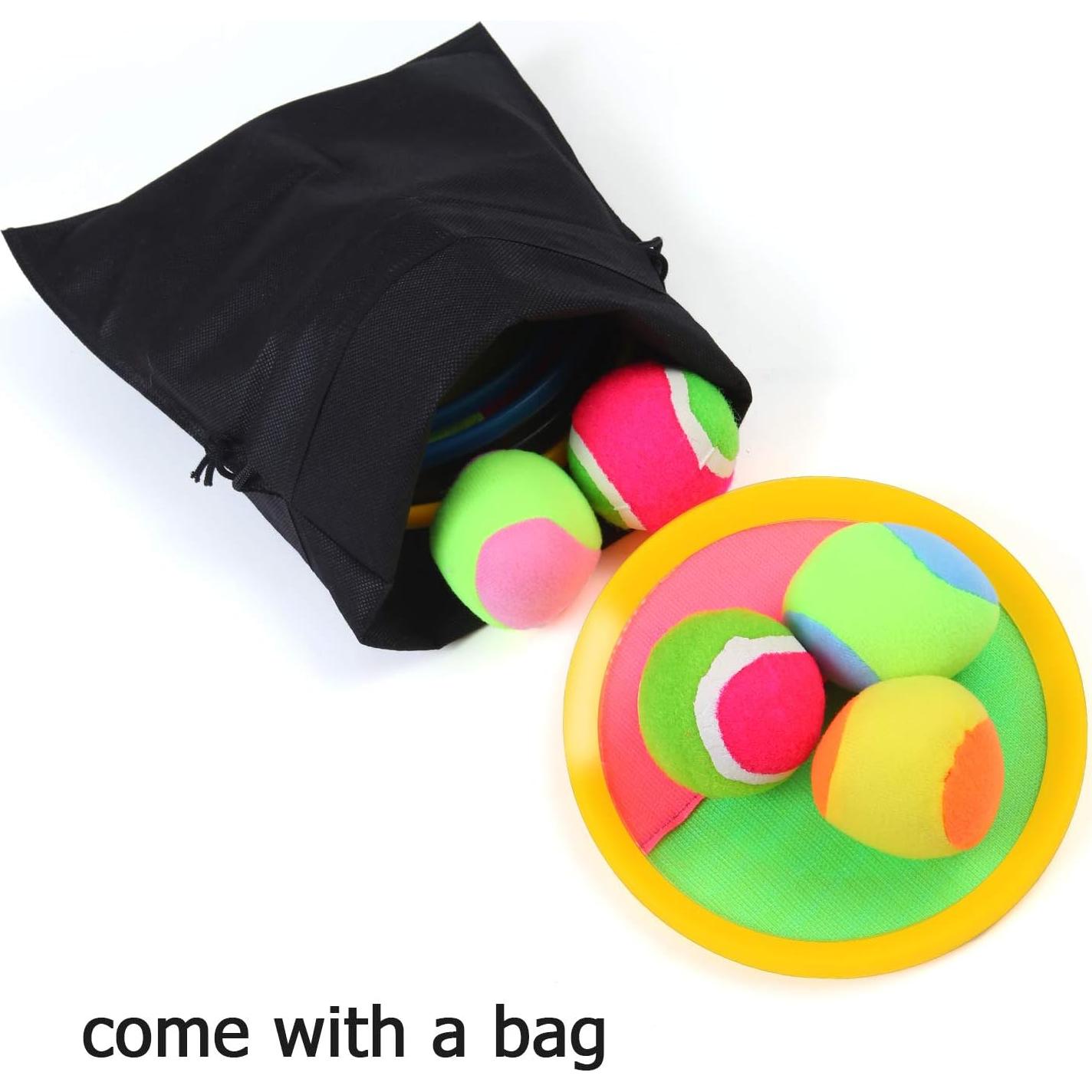 Conjunto de Palas y Pelotas Aneco Toss and Catch - 6 Unidades