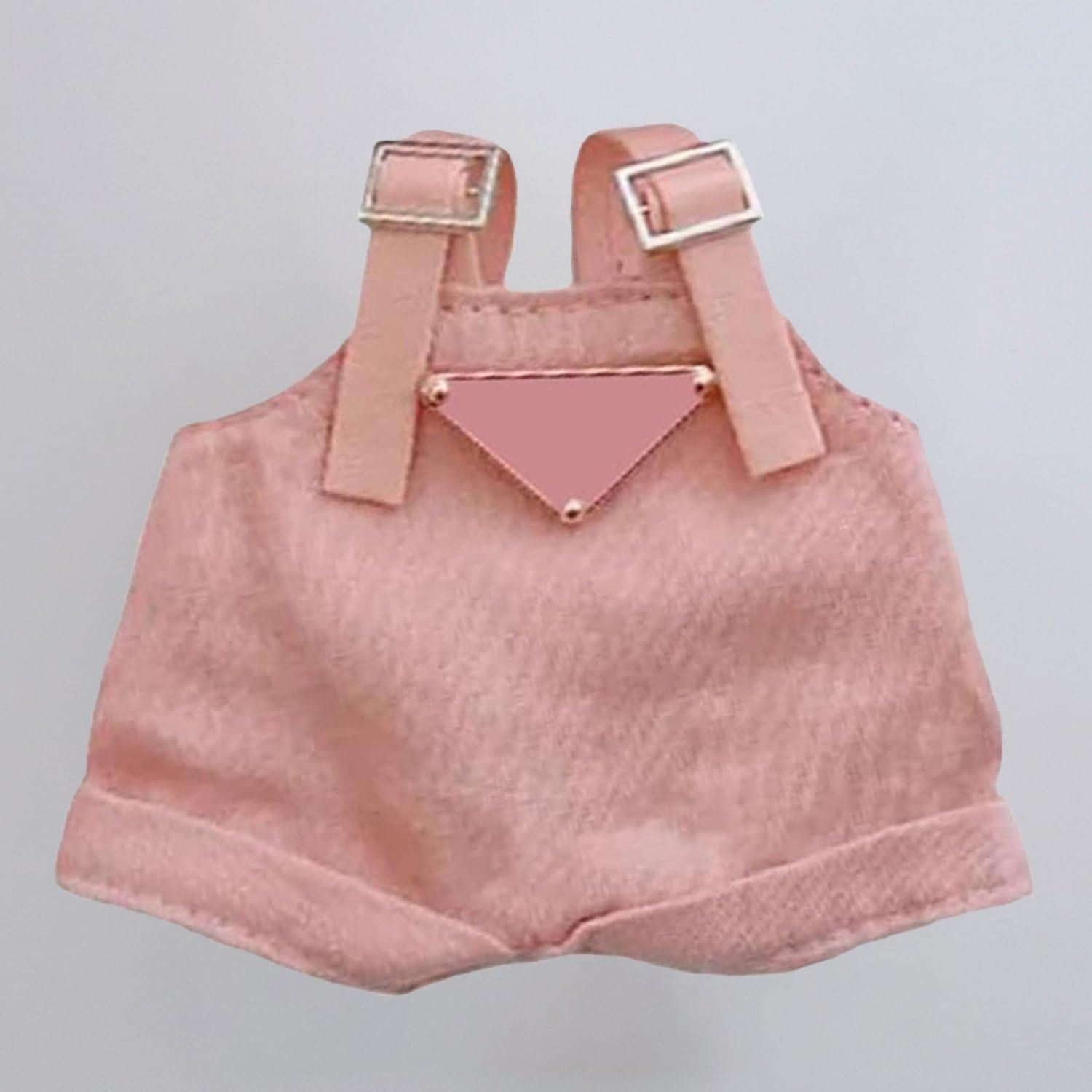 Conjunto de Ropa para Muñecas 17cm - Sombrero y Overoles Rosa