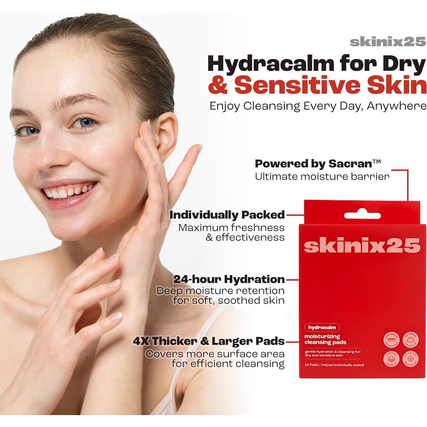 Discos Limpiadores Hidratantes Skinix25 - 20 Toallitas Algodón