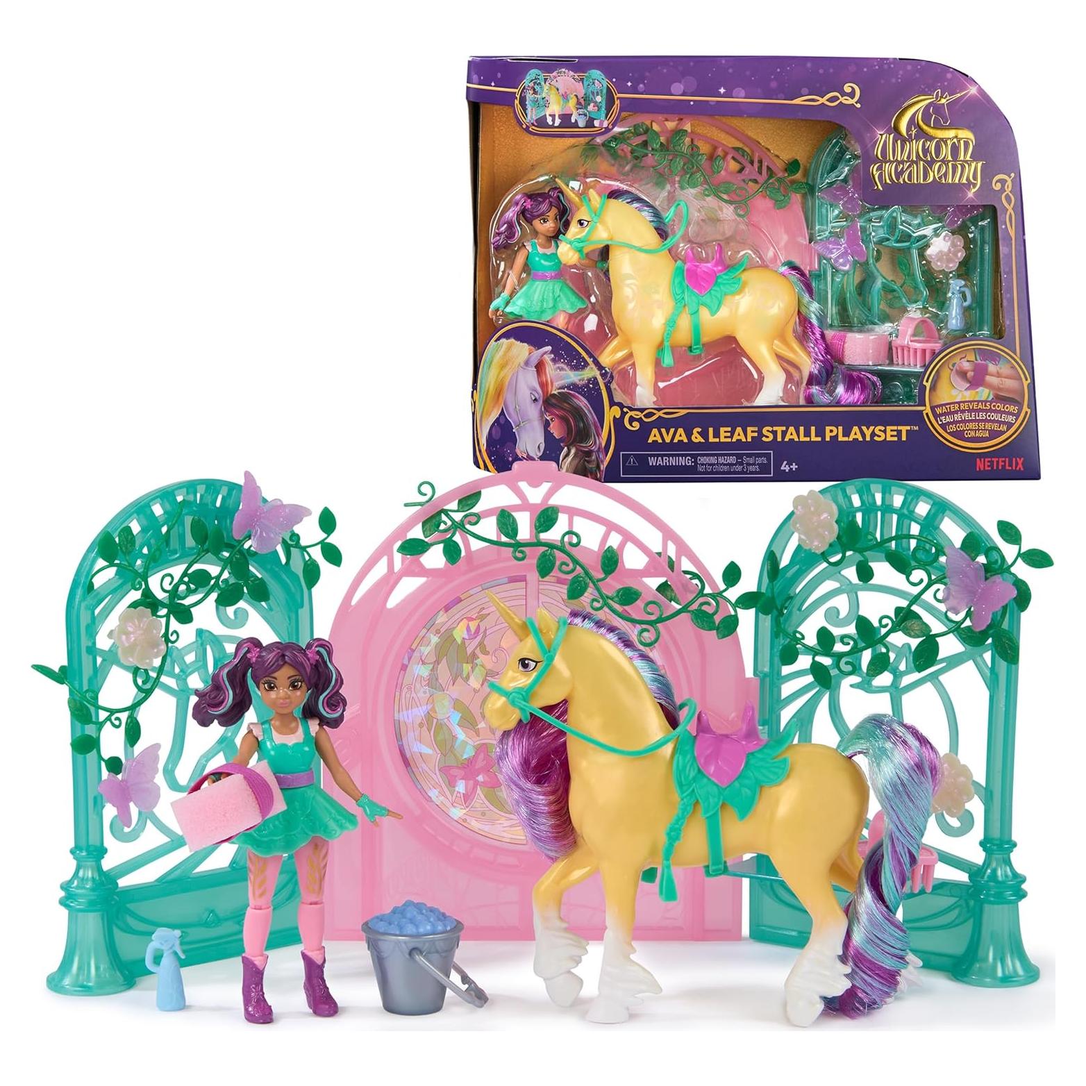 Juego de Establo Academia Unicornio Spin Master con Muñeca Ava