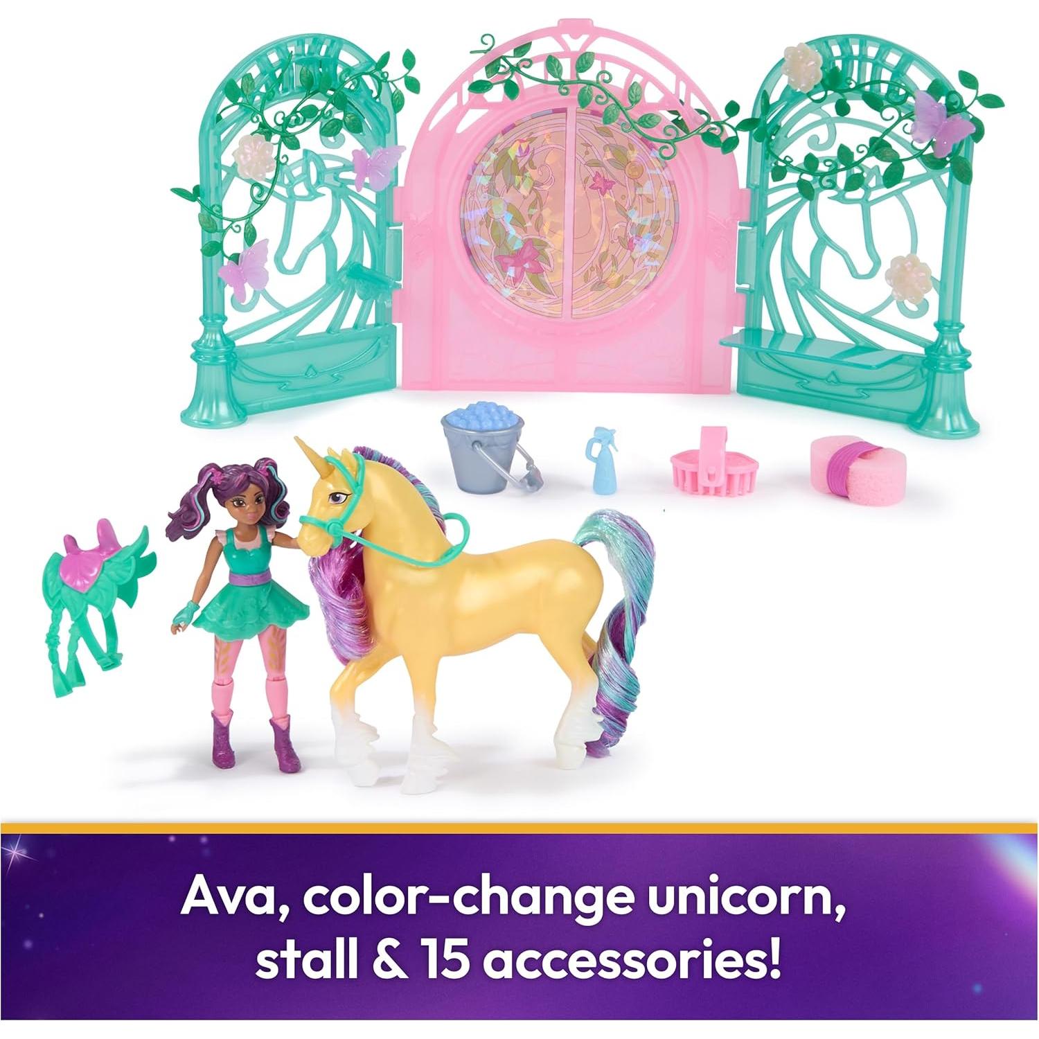 Juego de Establo Academia Unicornio Spin Master con Muñeca Ava