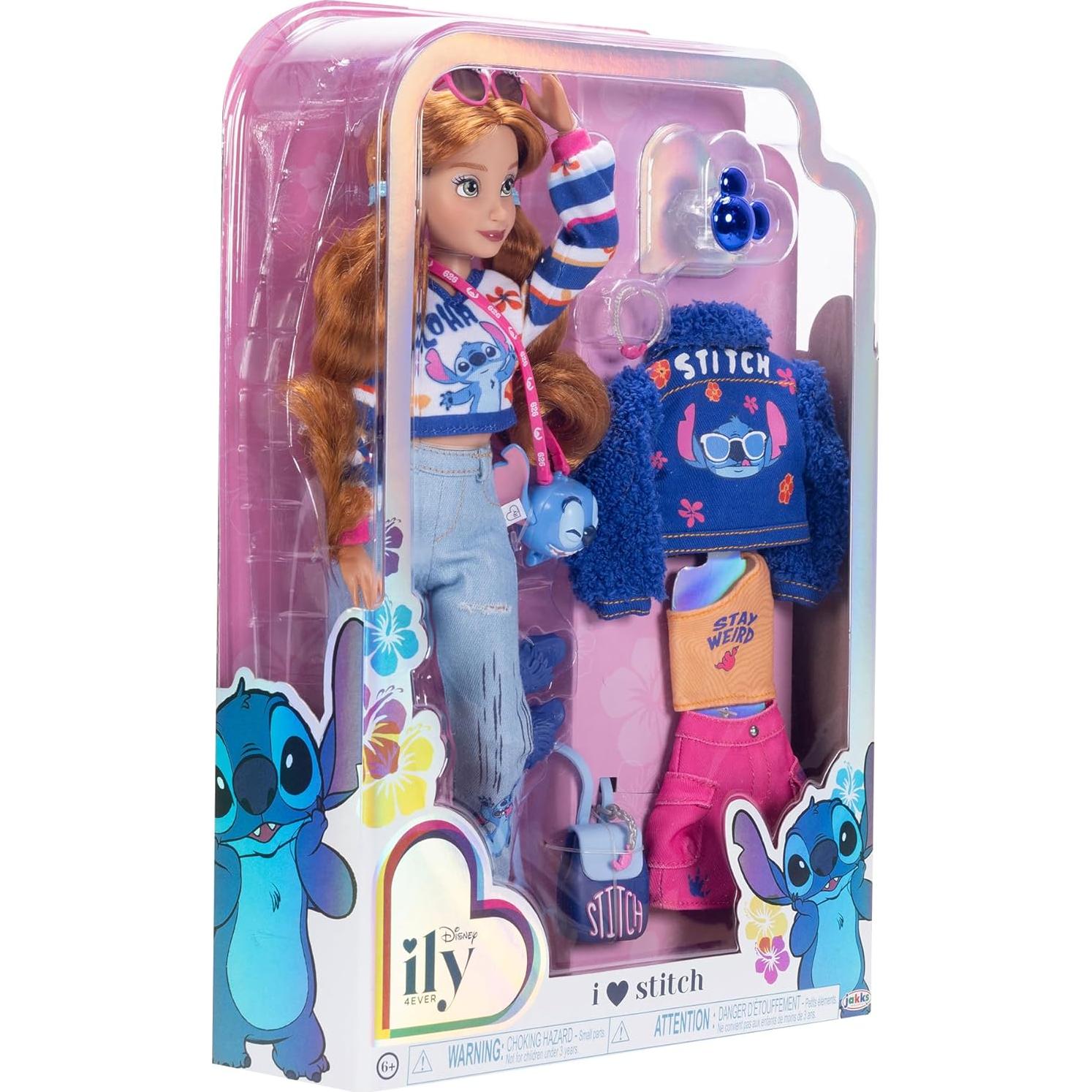 Muñeca I ♥ Stitch Disney ily 4EVER 29 cm con 2 Conjuntos