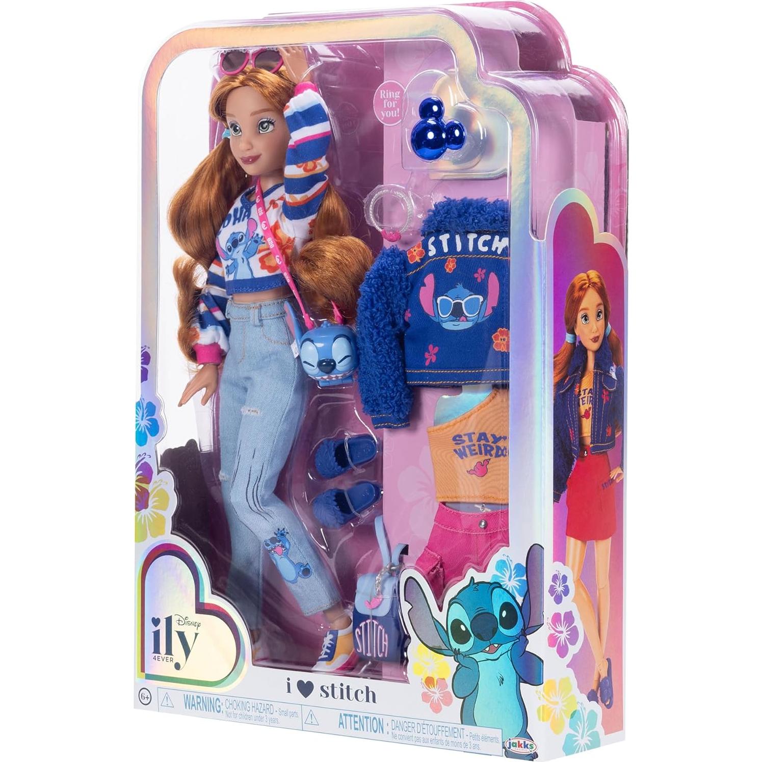 Muñeca I ♥ Stitch Disney ily 4EVER 29 cm con 2 Conjuntos