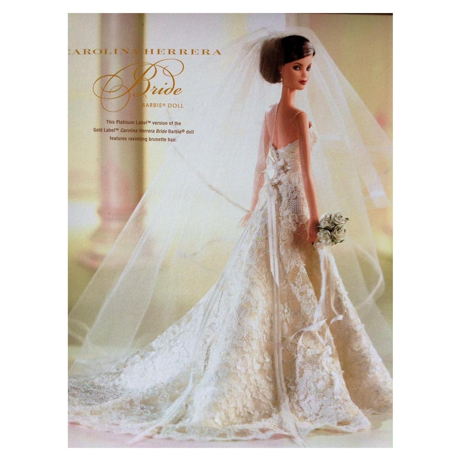 Muñeca Barbie Novia Carolina Herrera Platino 30.48cm