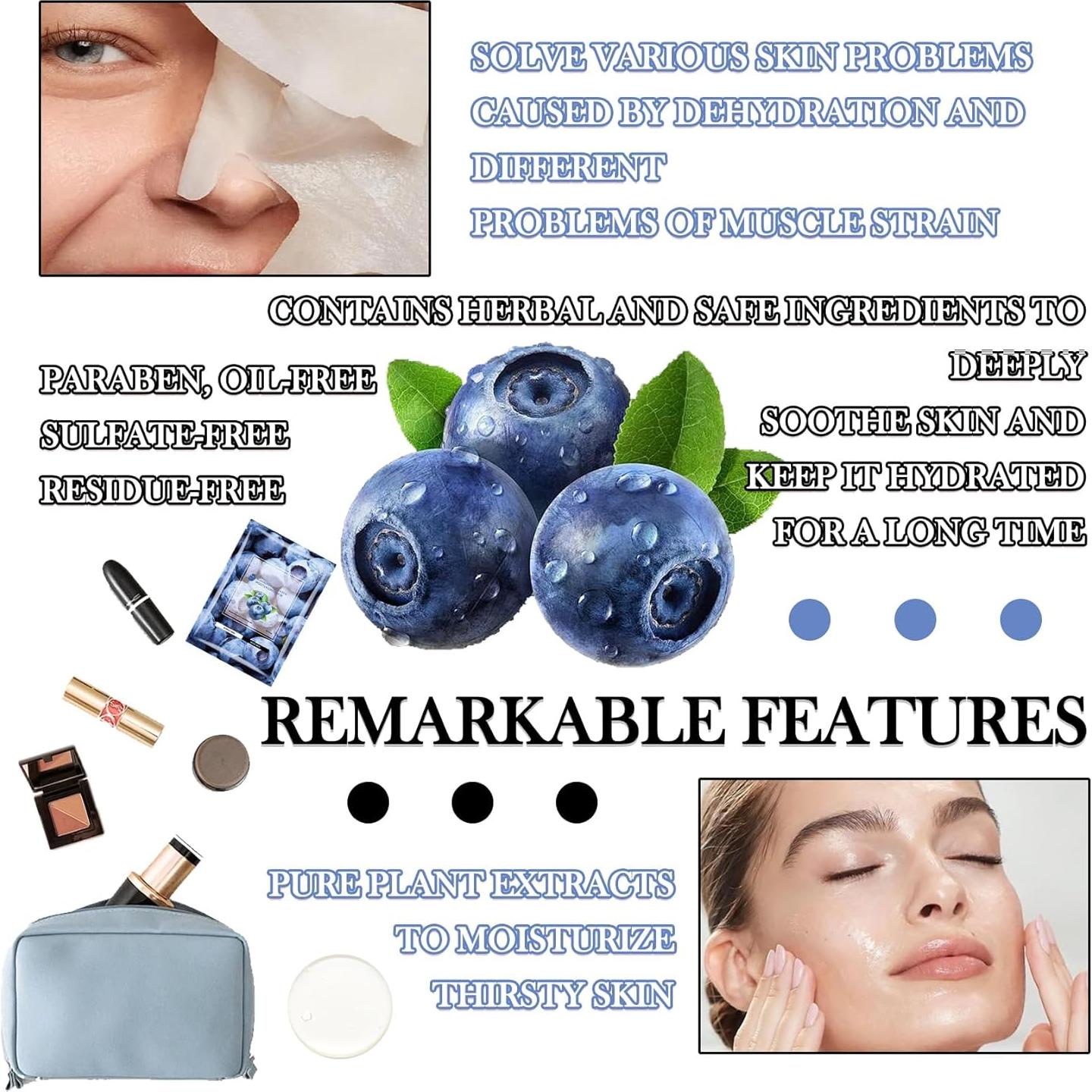 Conjunto de 22 Mascarillas Faciales Hidratantes LZYLLS