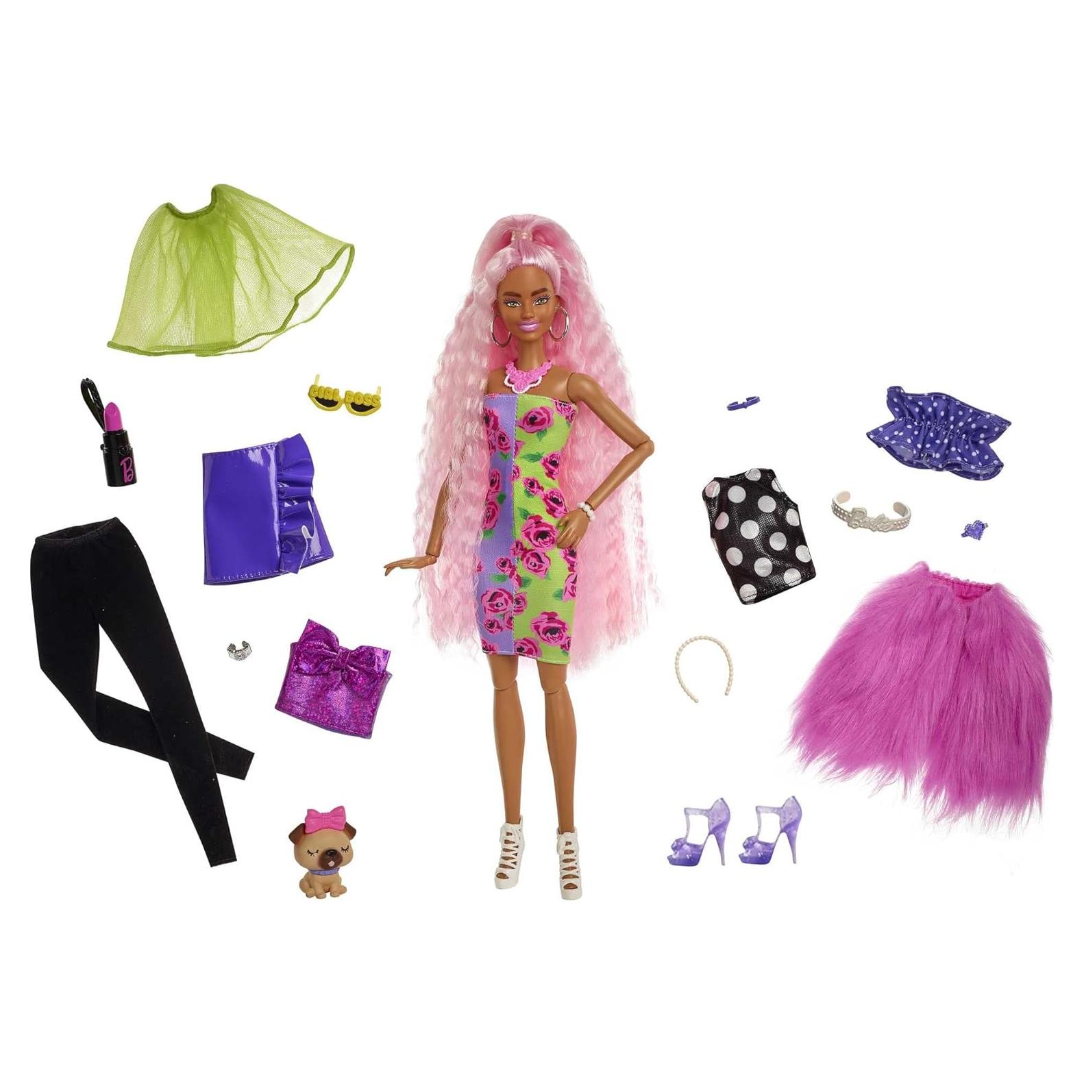 Muñeca Barbie Extra Deluxe con Accesorios y Mascota - HGR60