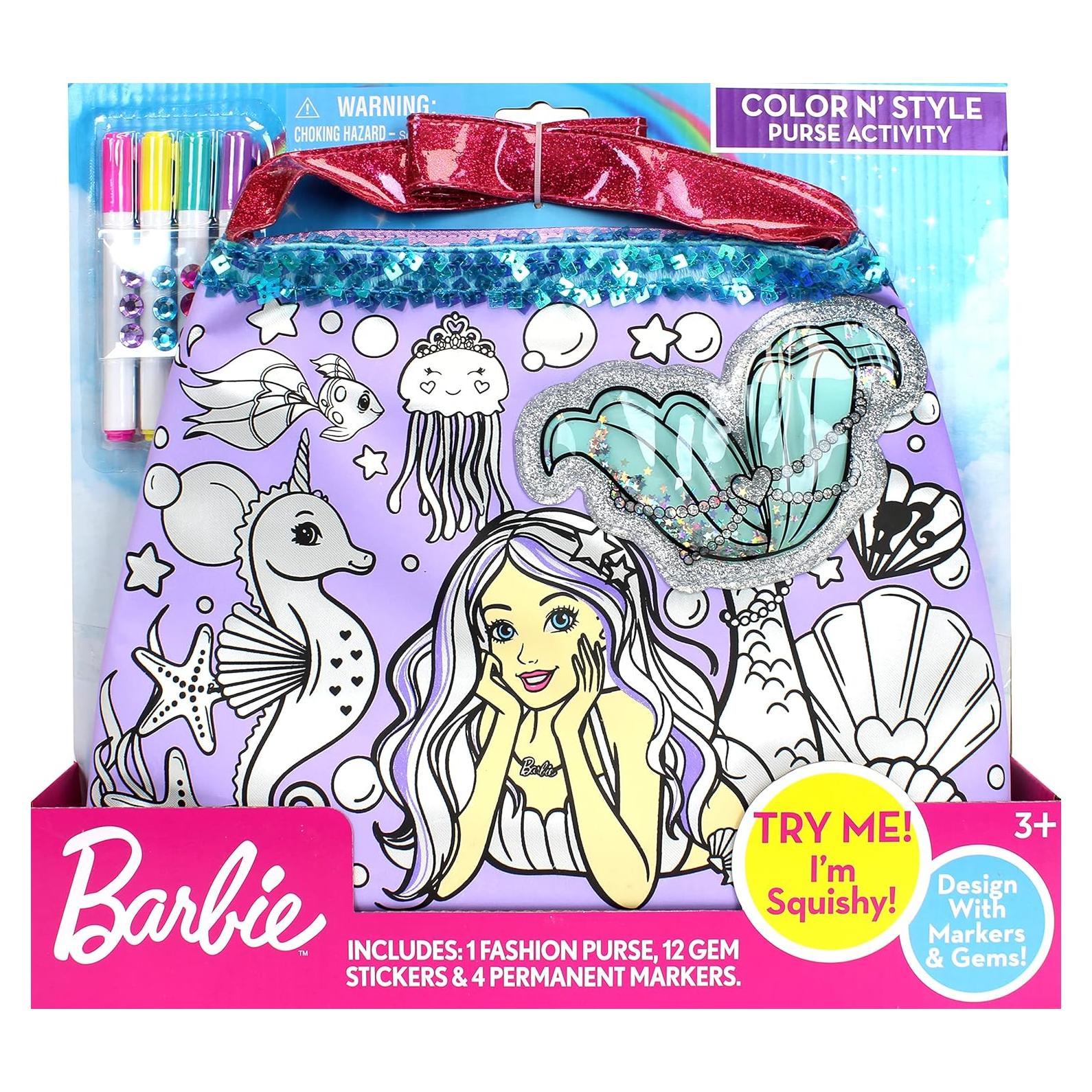 Bolso Personalizable Barbie con Marcadores y Gemas