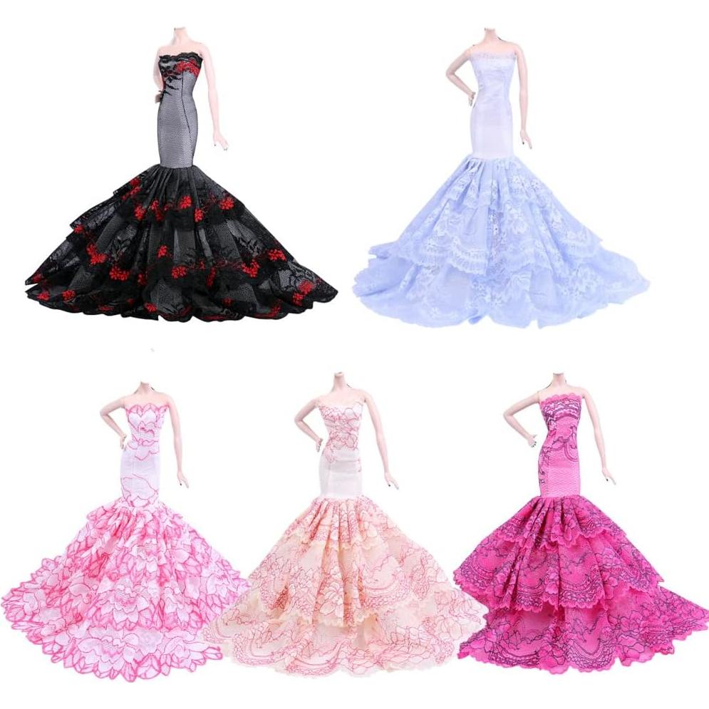 Conjunto de 3 Vestidos Vintage para Muñeca 29cm Lance Home