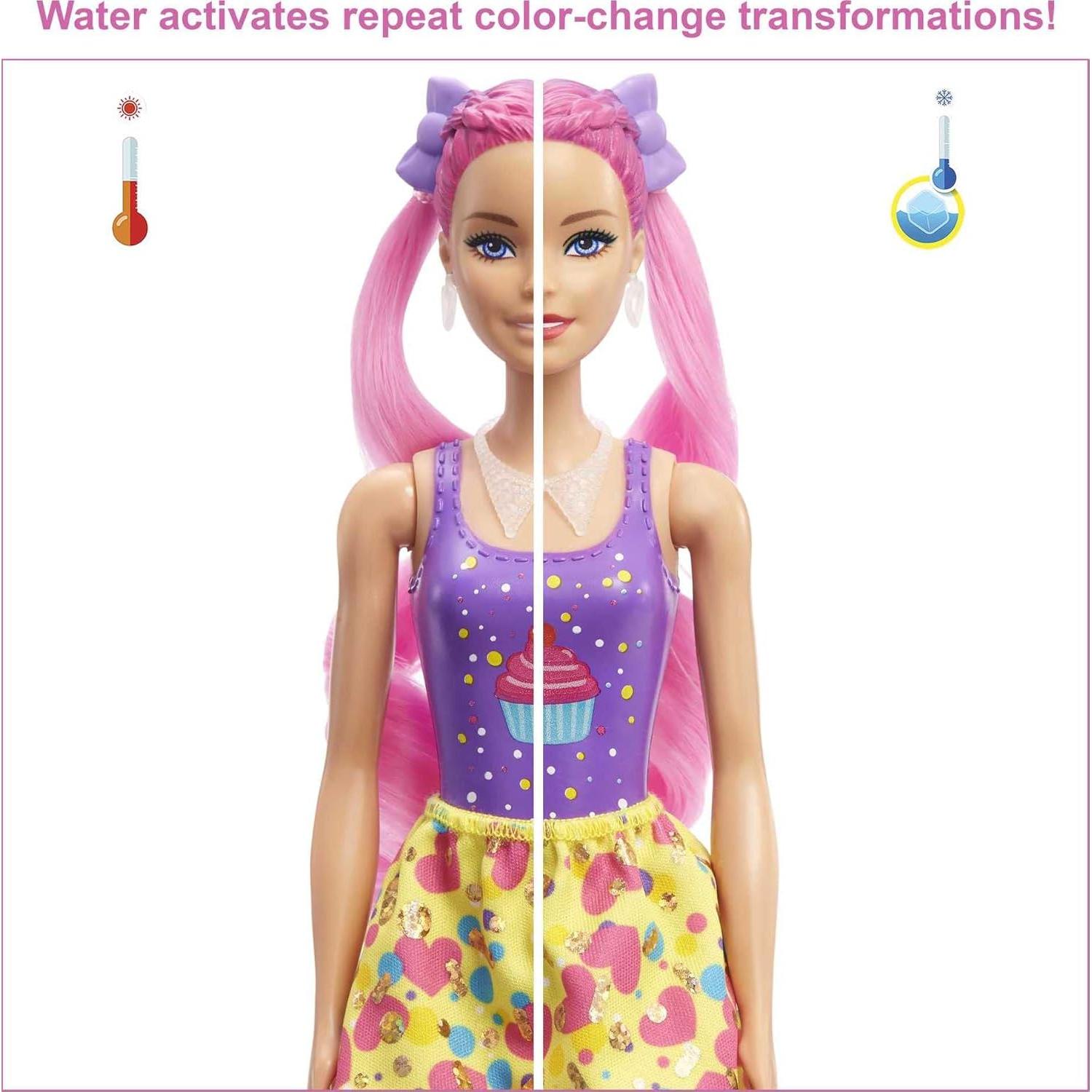 Barbie Color Reveal Glitter! Muñeca Intercambio de Cabello 25 Sorpresas