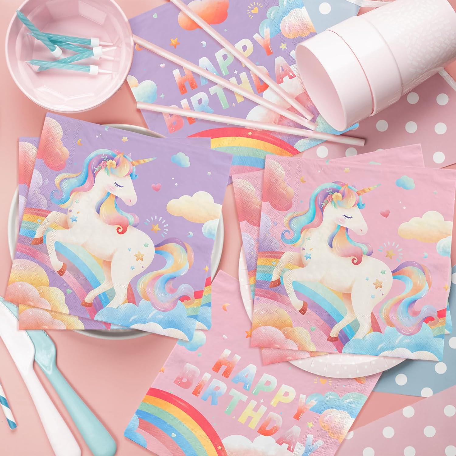 Kit de Fiesta de Cumpleaños Unicornio Gatherfun para 24 Invitados