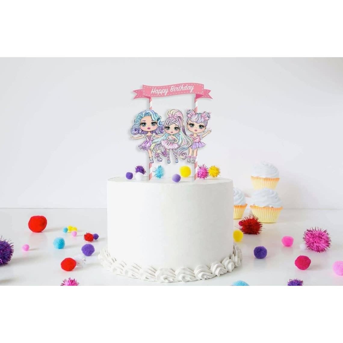 Adorno de pastel de muñecas PC 20x17 cm para cumpleaños