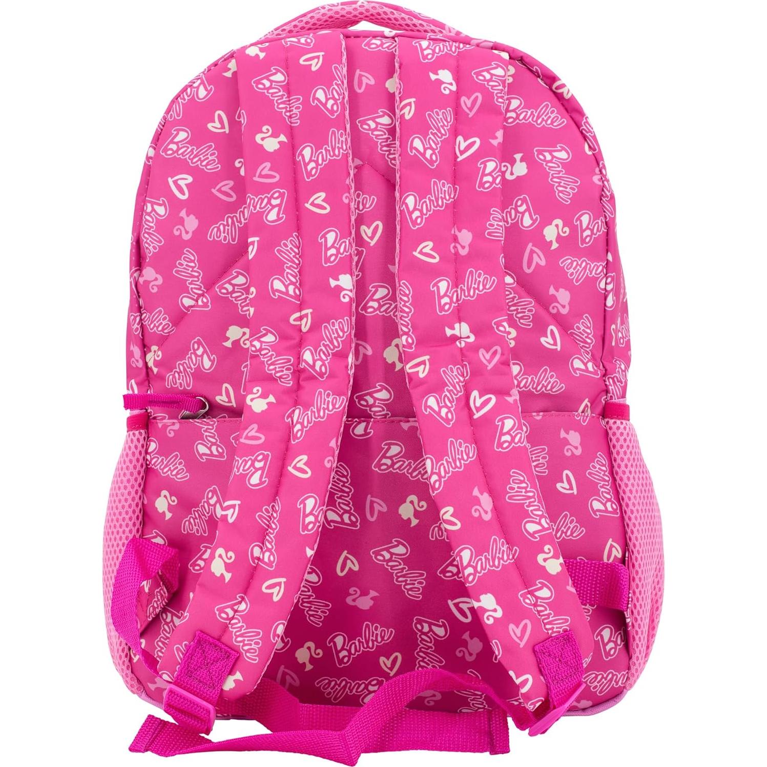 Mochila Escolar Barbie para Niñas 40.64 cm Rosa con Bolsillos