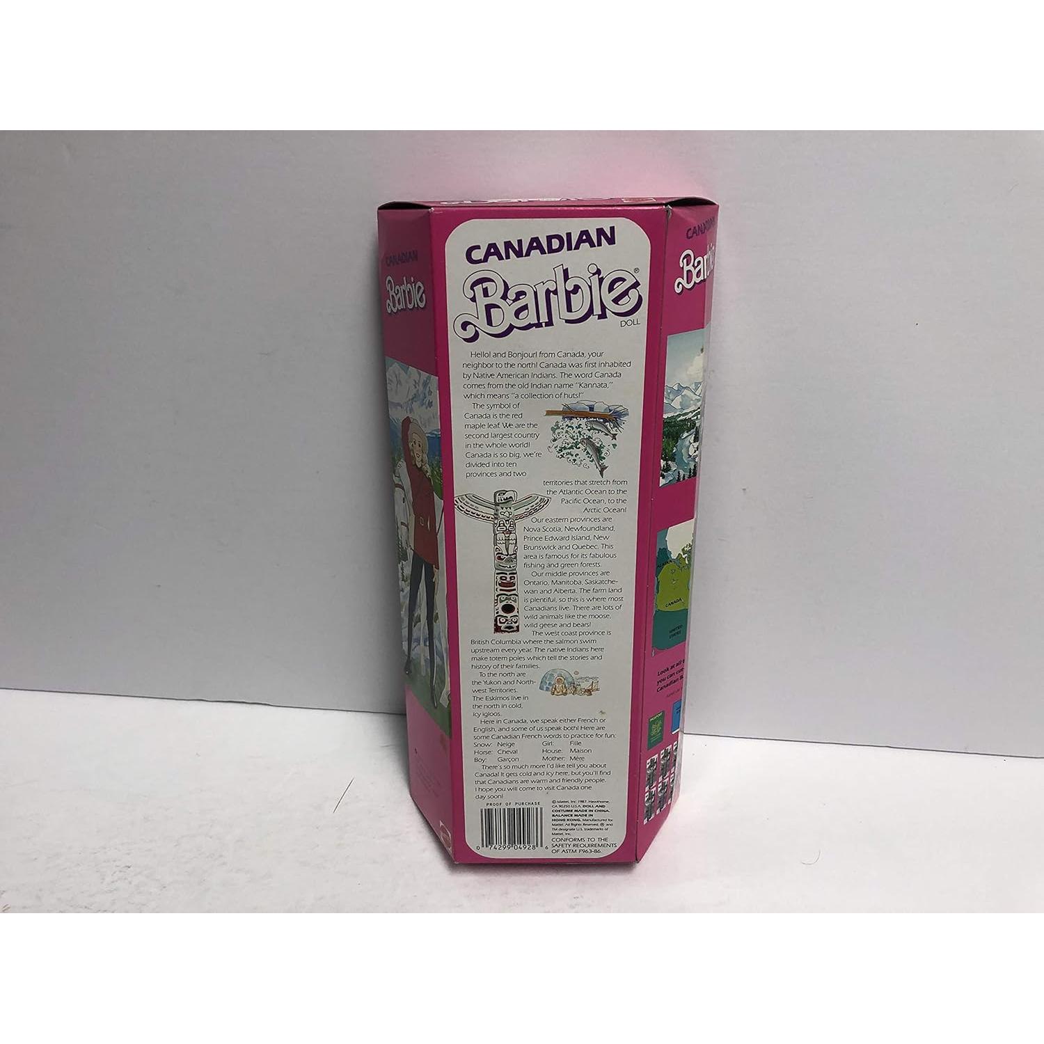 Muñeca Barbie Canadiense 1987 Mattel Edición Especial