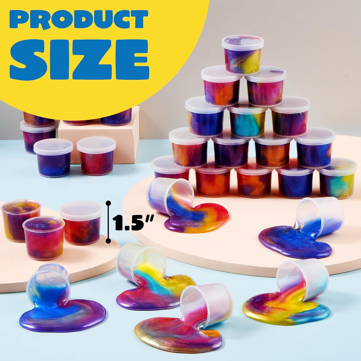 Paquete de 36 Tazas de Slime Galáctico Joyin - No Pegajoso, Seguro