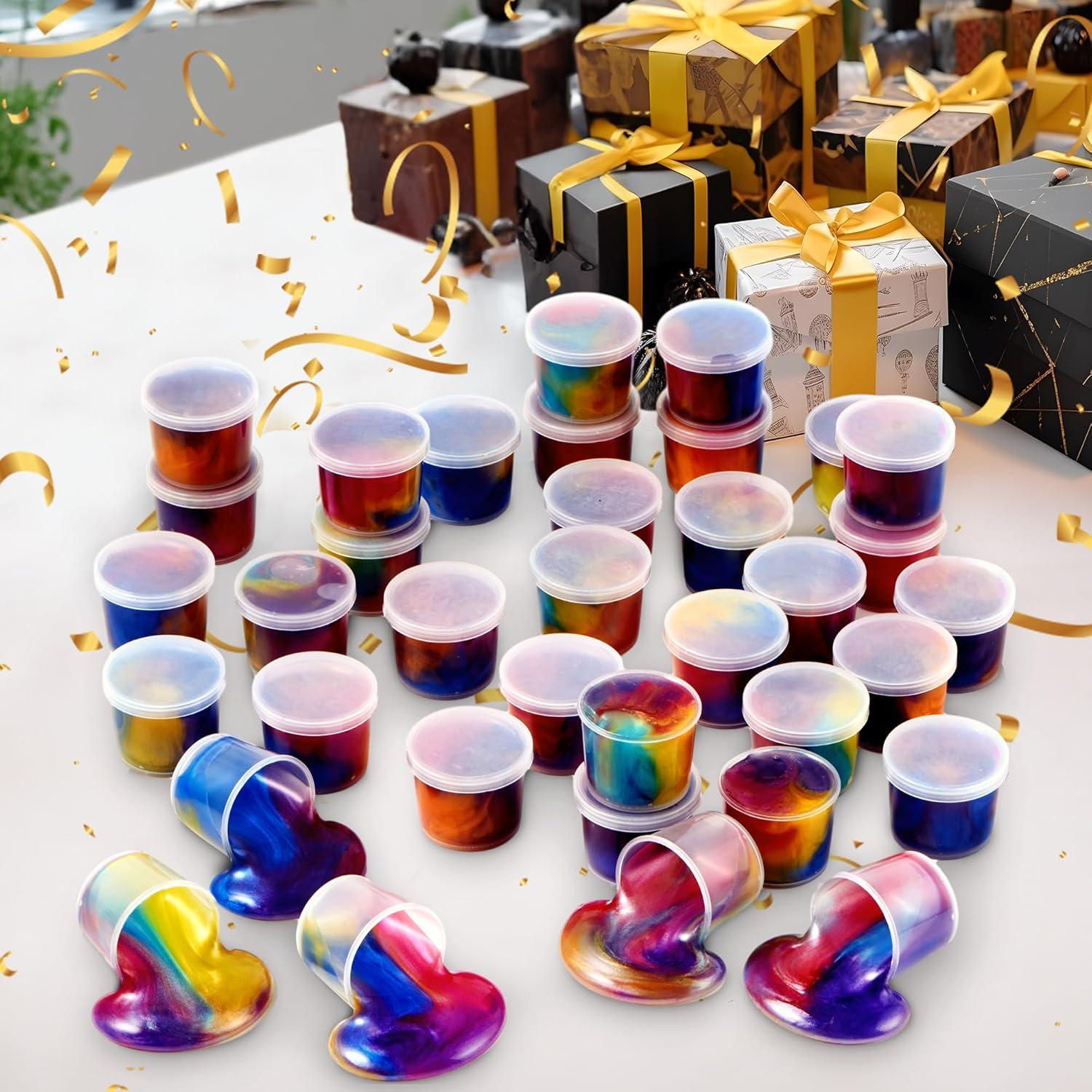 Paquete de 36 Tazas de Slime Galáctico Joyin - No Pegajoso, Seguro