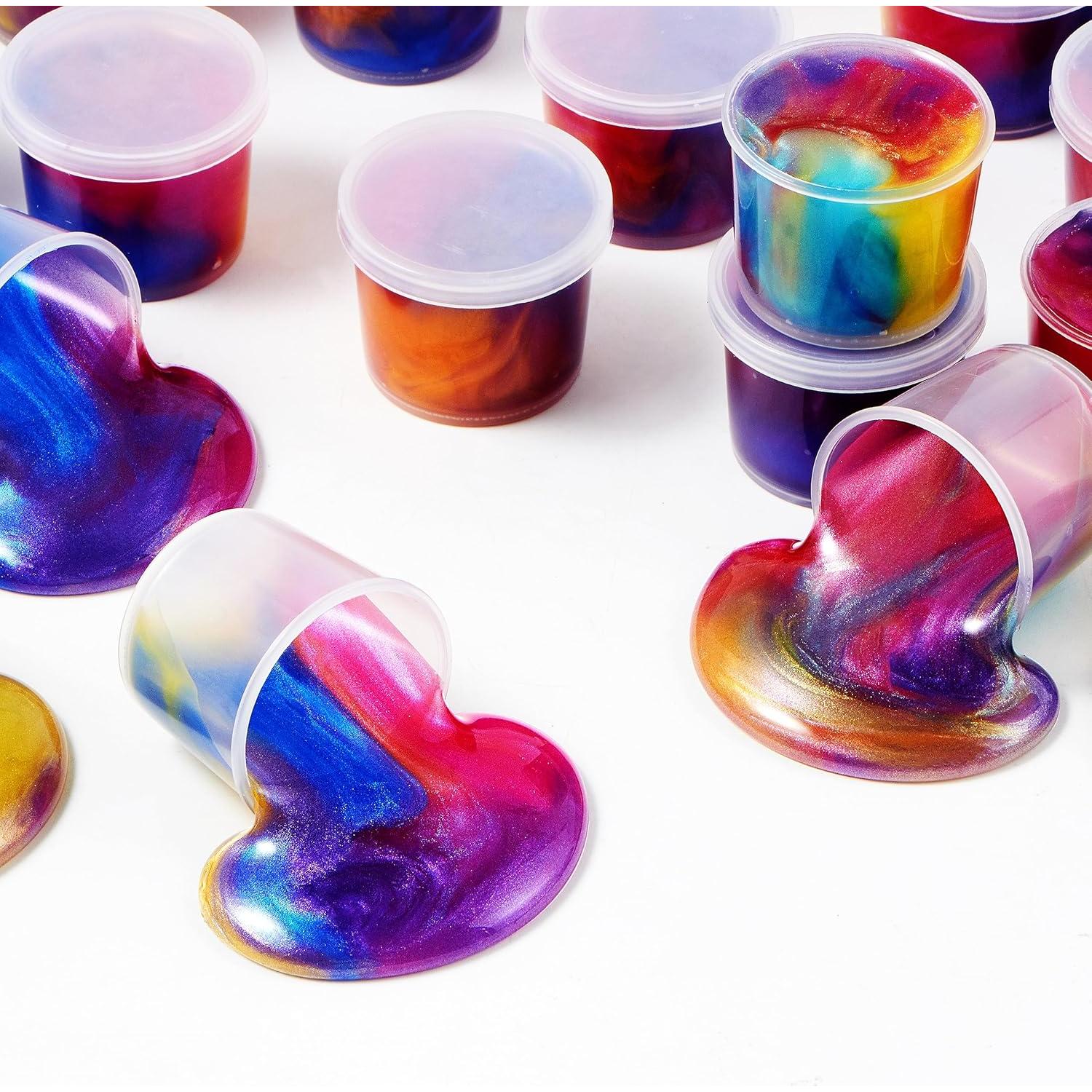 Paquete de 36 Tazas de Slime Galáctico Joyin - No Pegajoso, Seguro