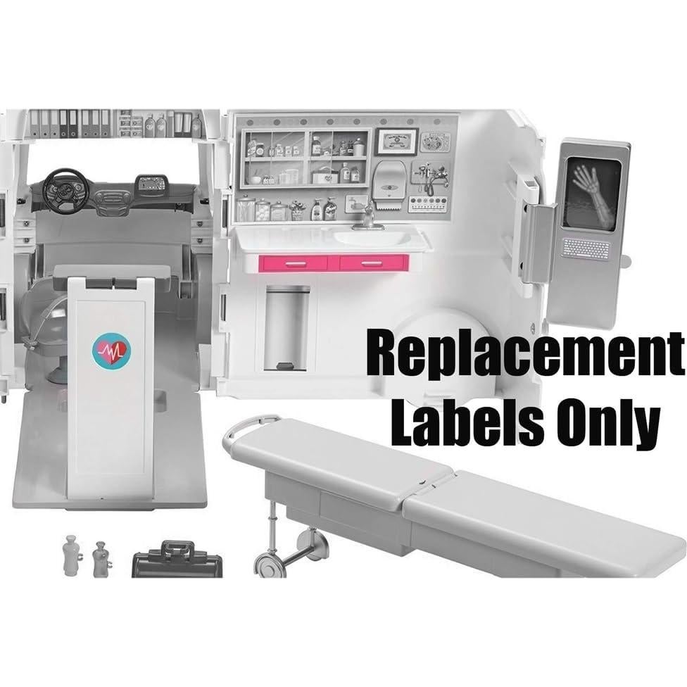 Etiquetas de Repuesto para Juego de Muñeca Barbie FRM19