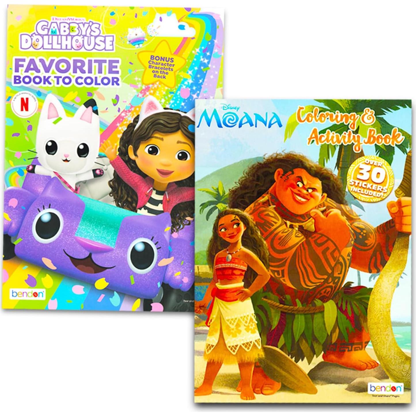 Paquete de 12 Libros para Colorear Disney para Niñas 3-8 Años