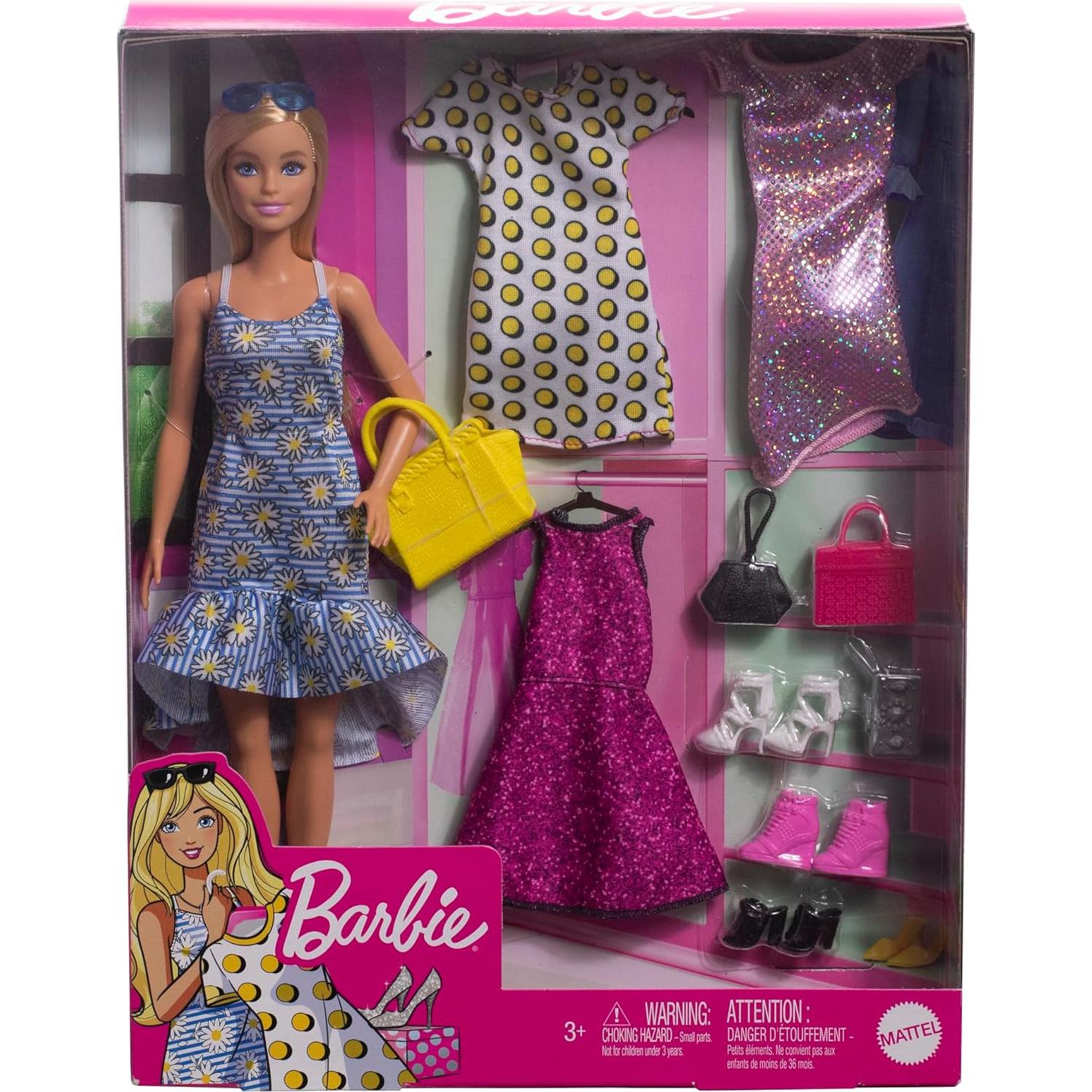Muñeca Barbie Fashionista JCR80 con 4 Modas - 195g