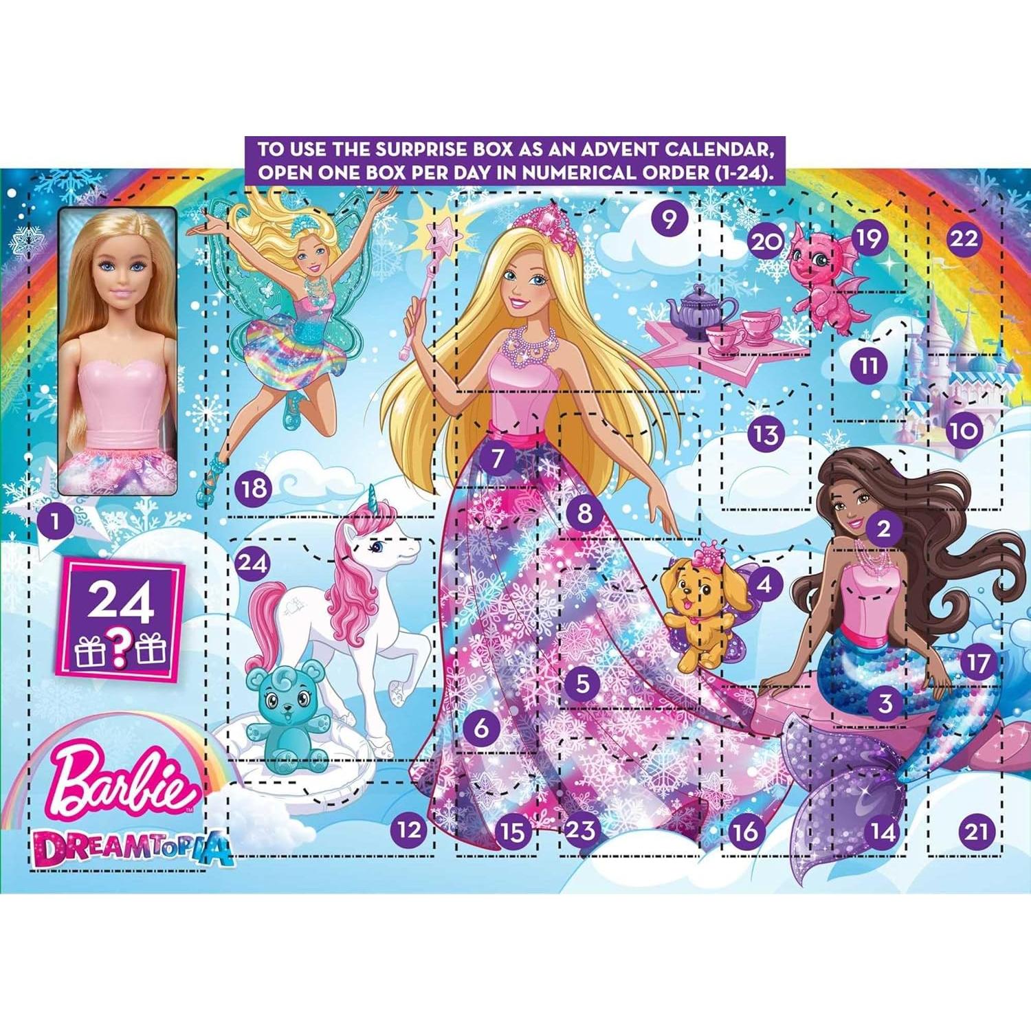 Calendario de Adviento Barbie Dreamtopia con 24 Sorpresas
