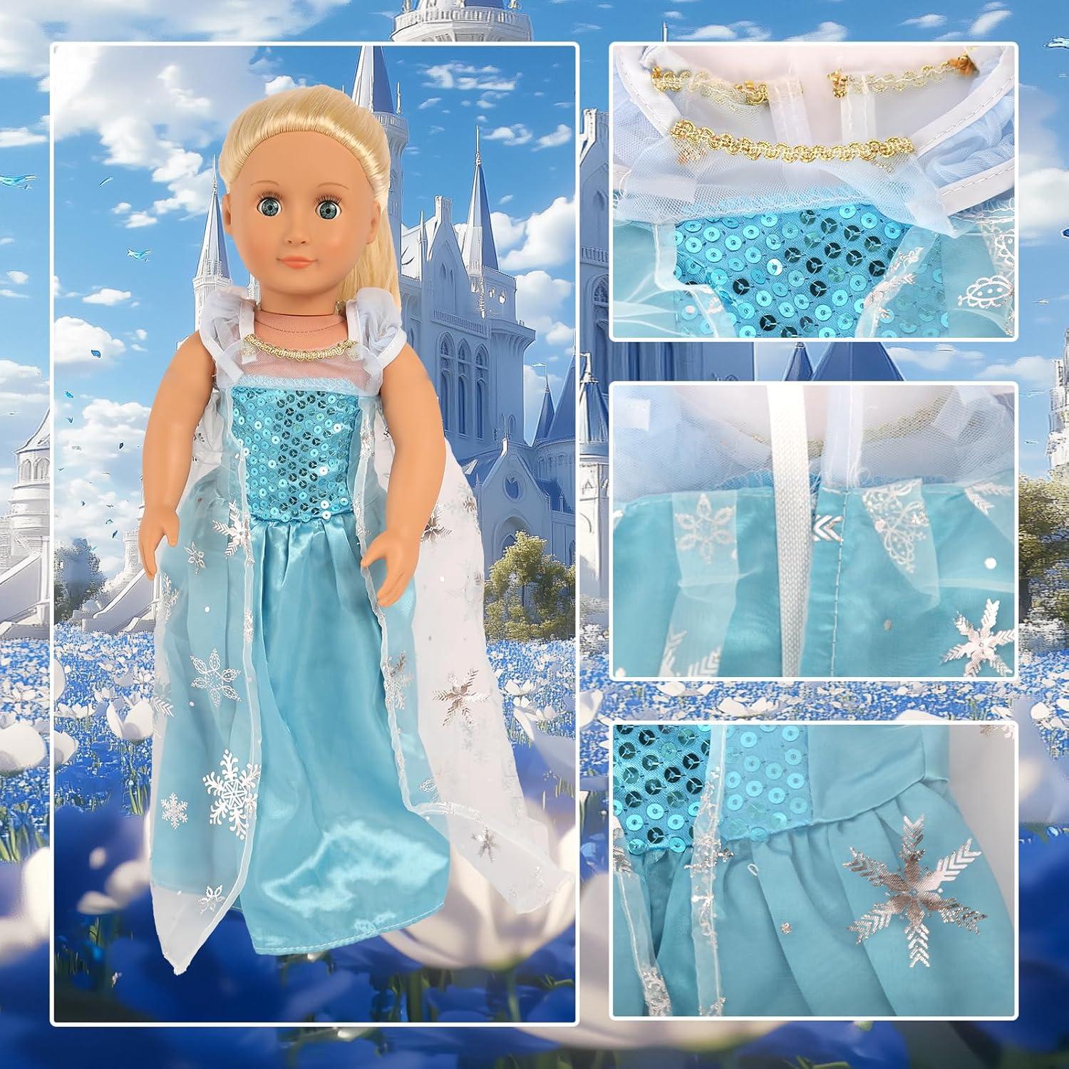 Ropa de Muñeca 18 Pulgadas Feayea - 6 Disfraces Princesa