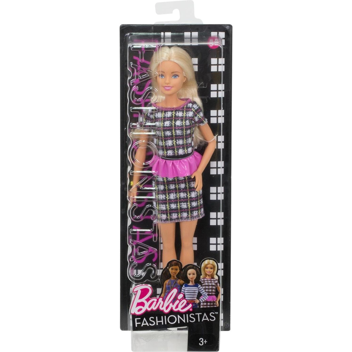 Muñeca Barbie Fashionistas 58 Peplum Rosa - Mattel