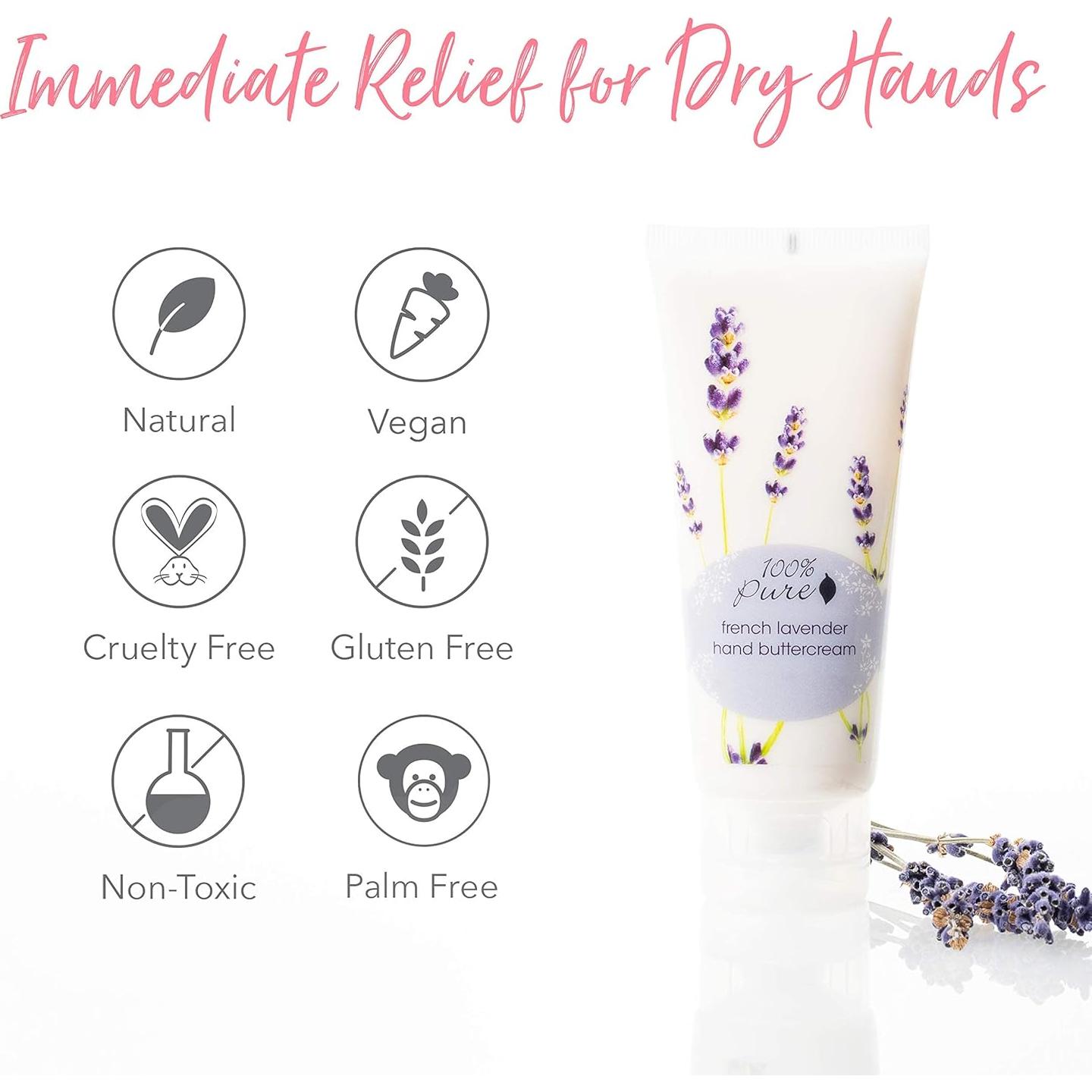 Crema de Manos Hidratante 100% Puro Lavanda Francesa 59ml