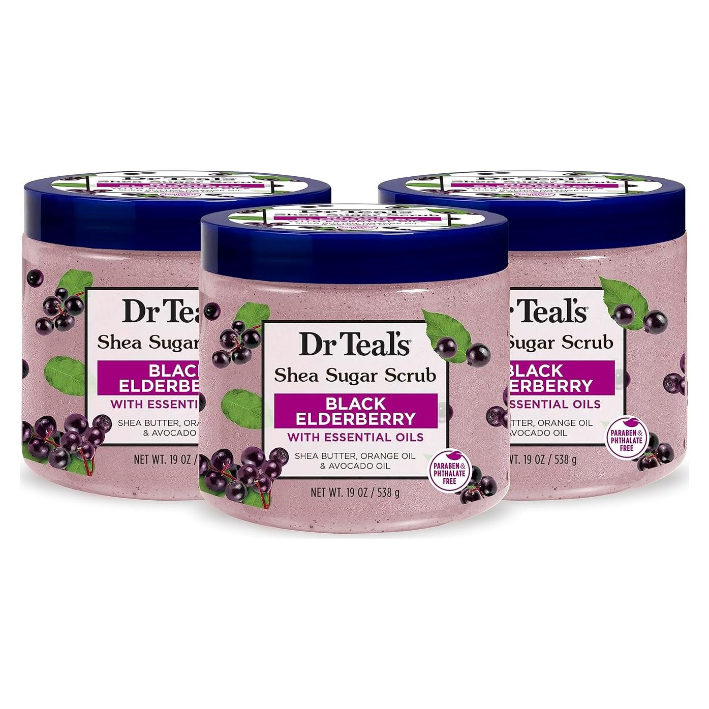 Exfoliante Corporal Dr Teal's Azúcar de Karité 539g x3