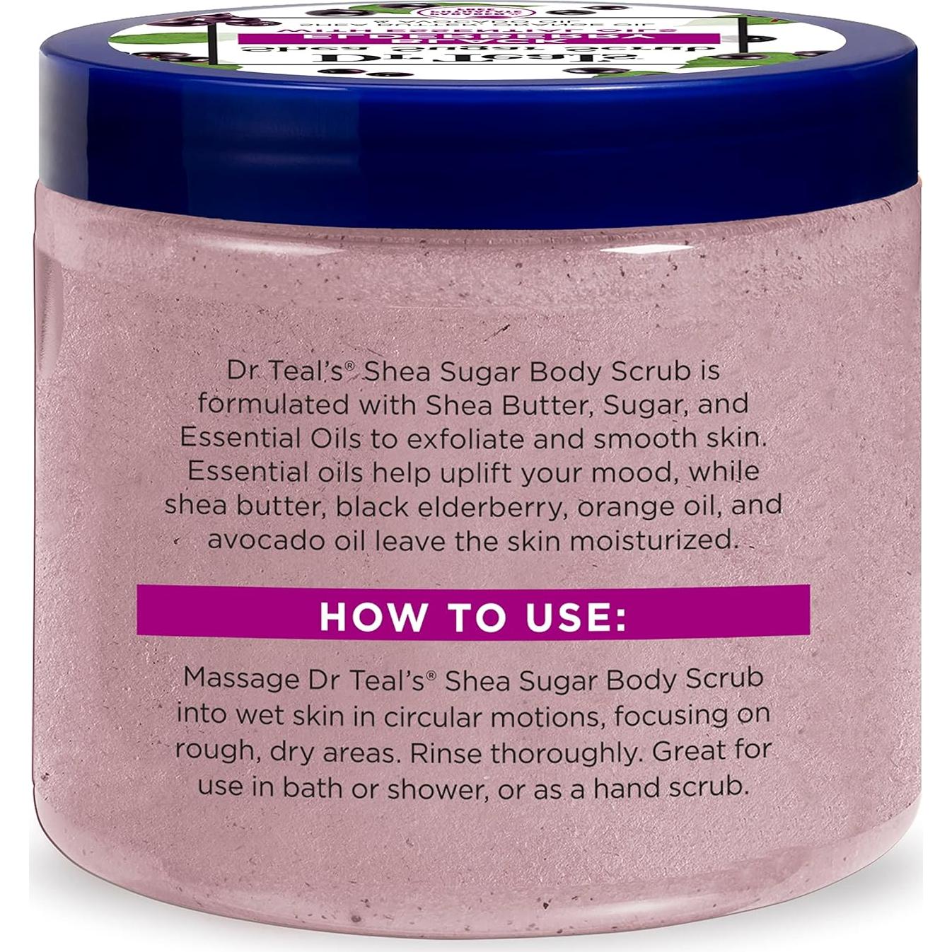 Exfoliante Corporal Dr Teal's Azúcar de Karité 539g x3