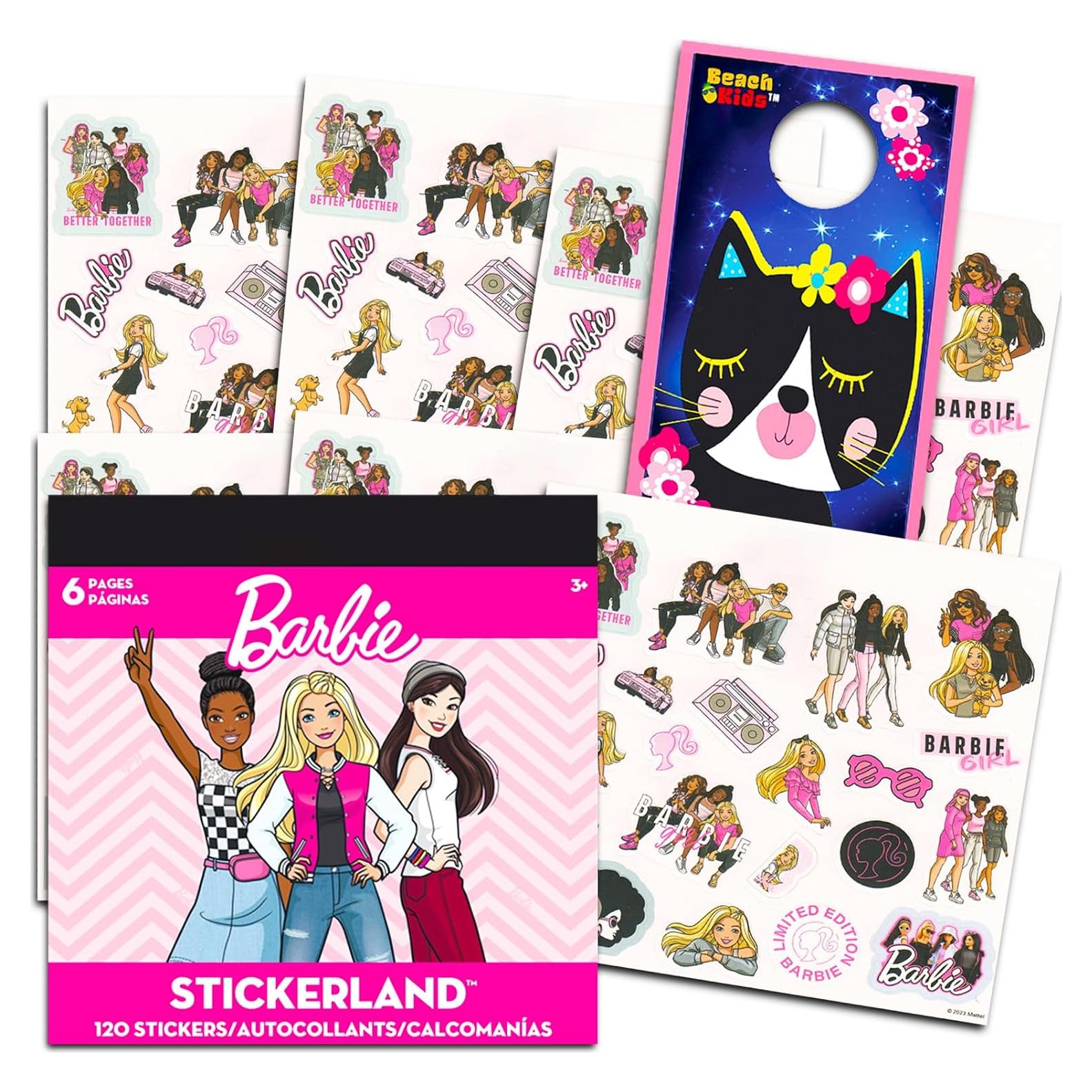 Libro de Pegatinas Barbie 120 Piezas para Niñas 4-8 Años