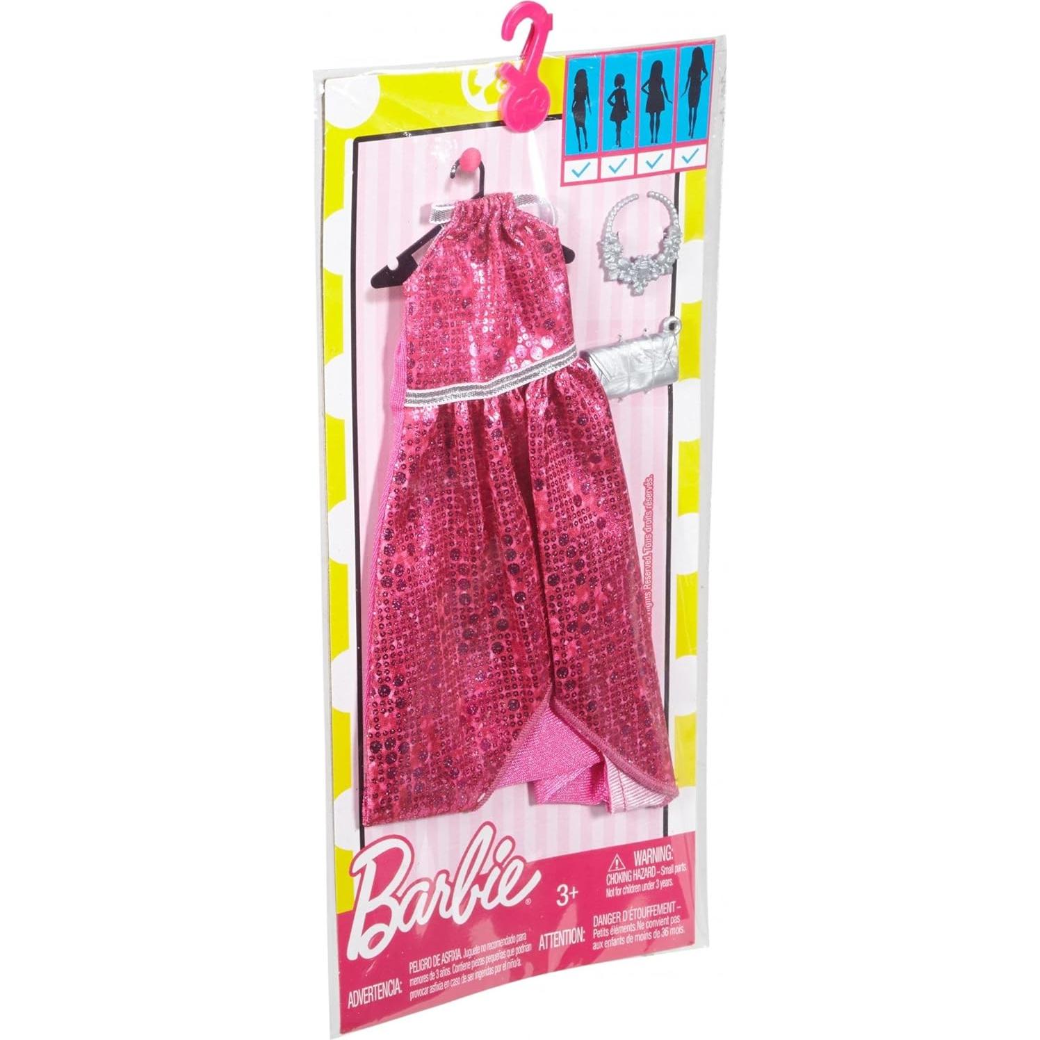 Conjunto de Moda Barbie Estampado Negro con Accesorios