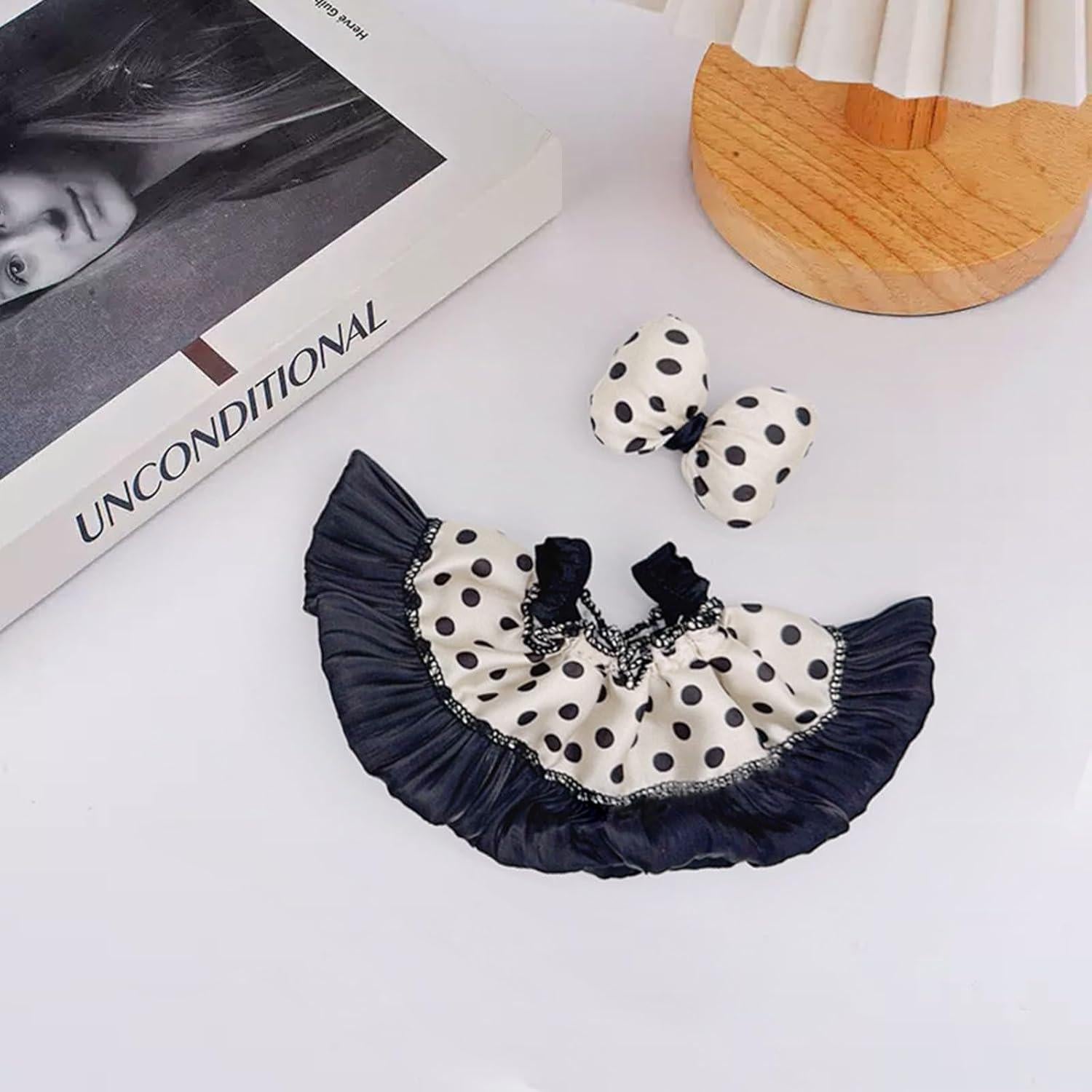 Conjunto de Ropa para Muñeca 17cm QIUTIMIY Vestido Puntos Negros