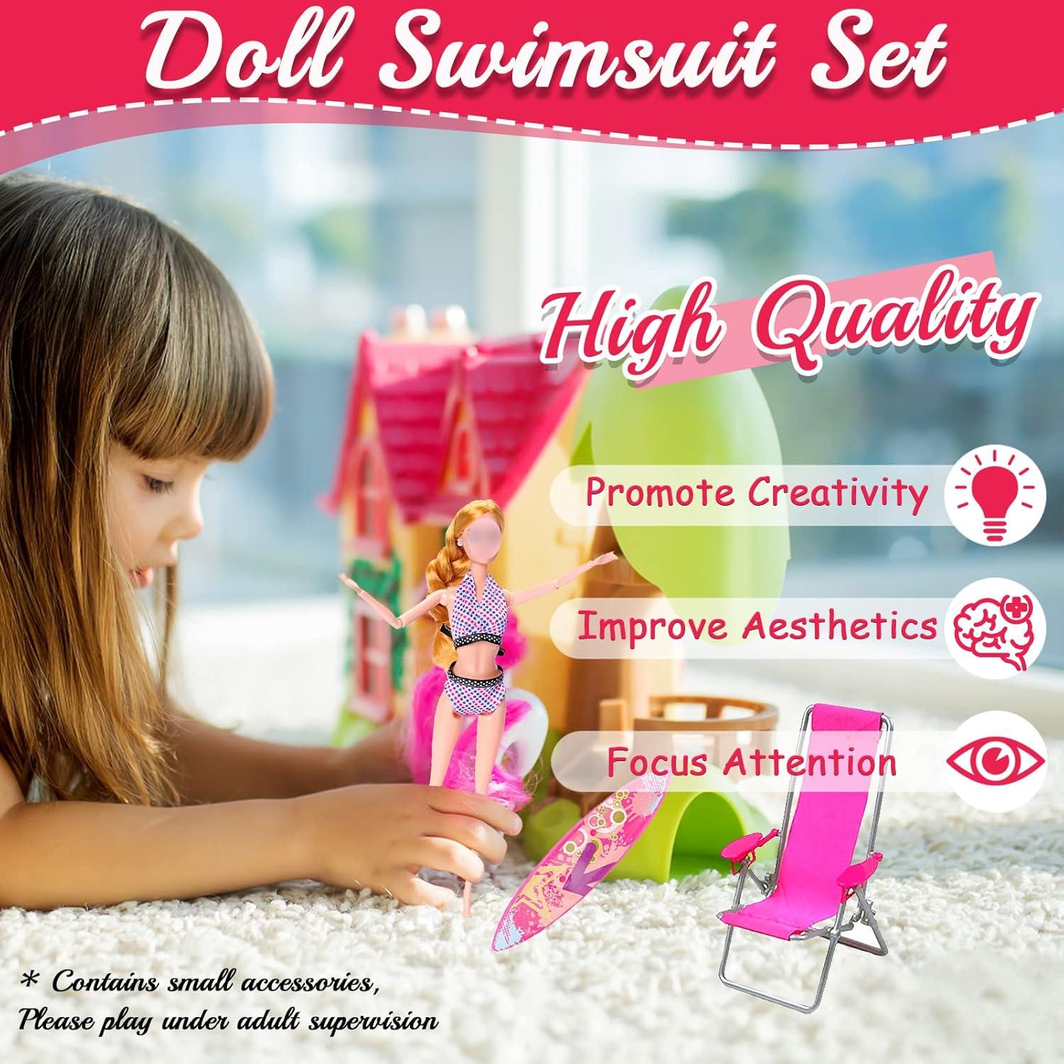 Conjunto de Ropa y Accesorios para Muñecas 40 Piezas Acehome