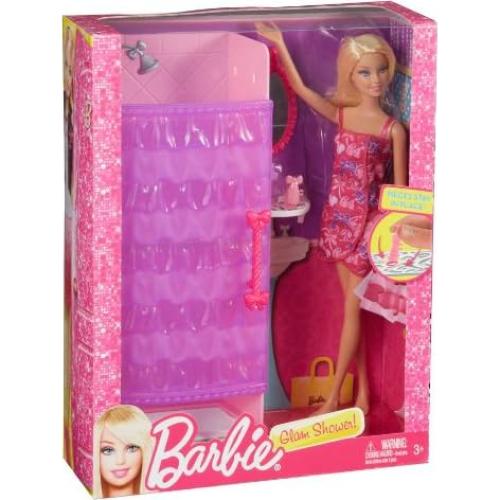 Conjunto de Ducha Glam Barbie con Muñeca y Accesorios