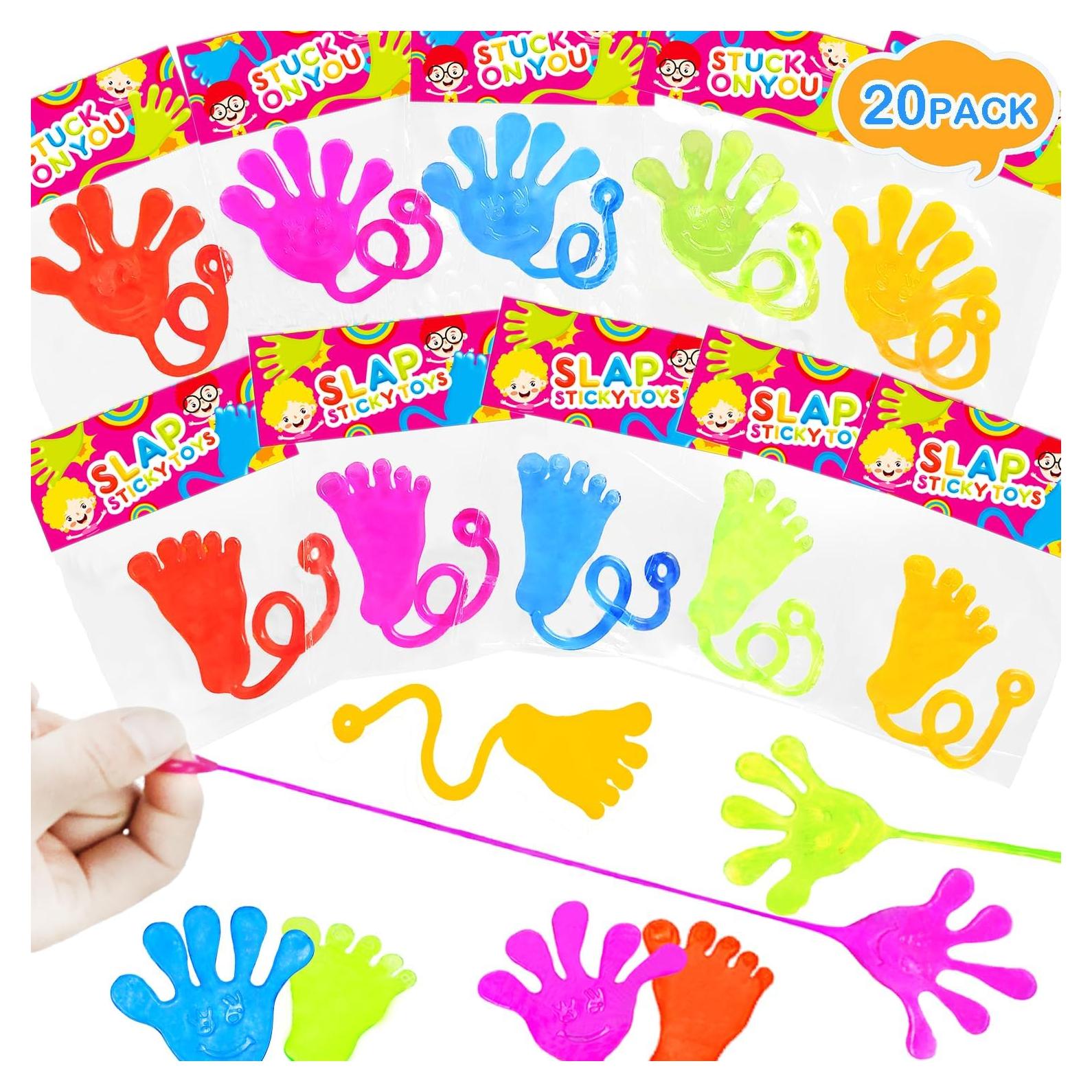 20 Juguetes Pegajosos para Niños - Manos y Pies - Leetous