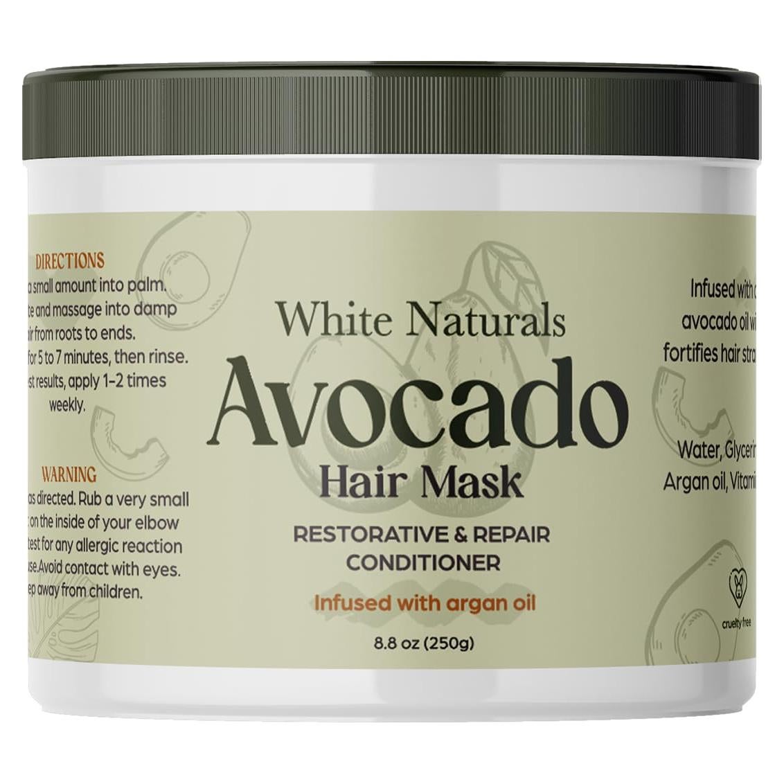Mascarilla de Aguacate White Naturals 299g Hidratante y Nutritiva