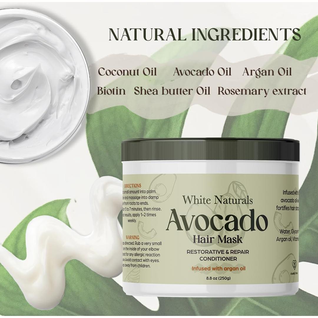 Mascarilla de Aguacate White Naturals 299g Hidratante y Nutritiva