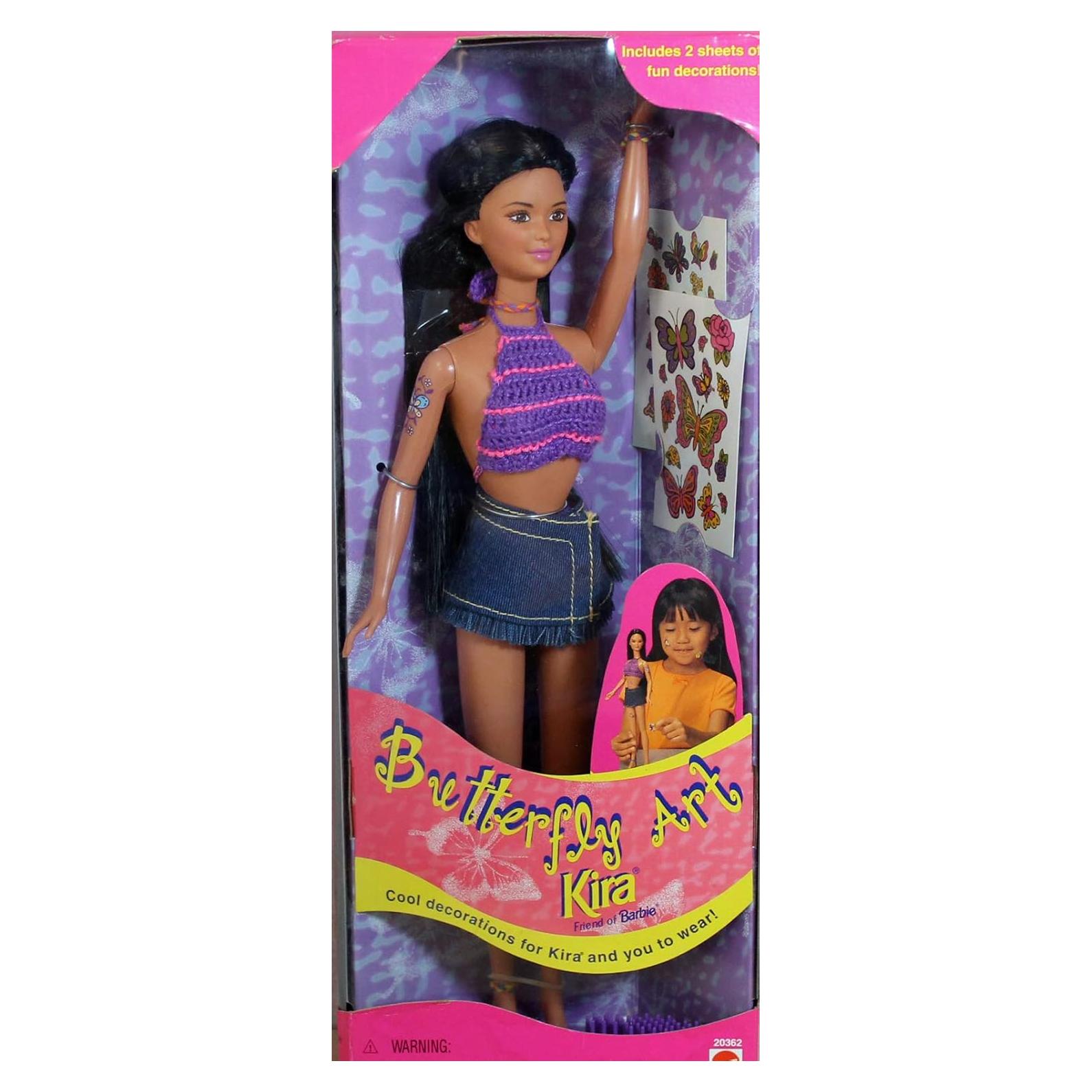 Muñeca Kira Barbie Arte de Mariposa 29 cm con Tatuajes