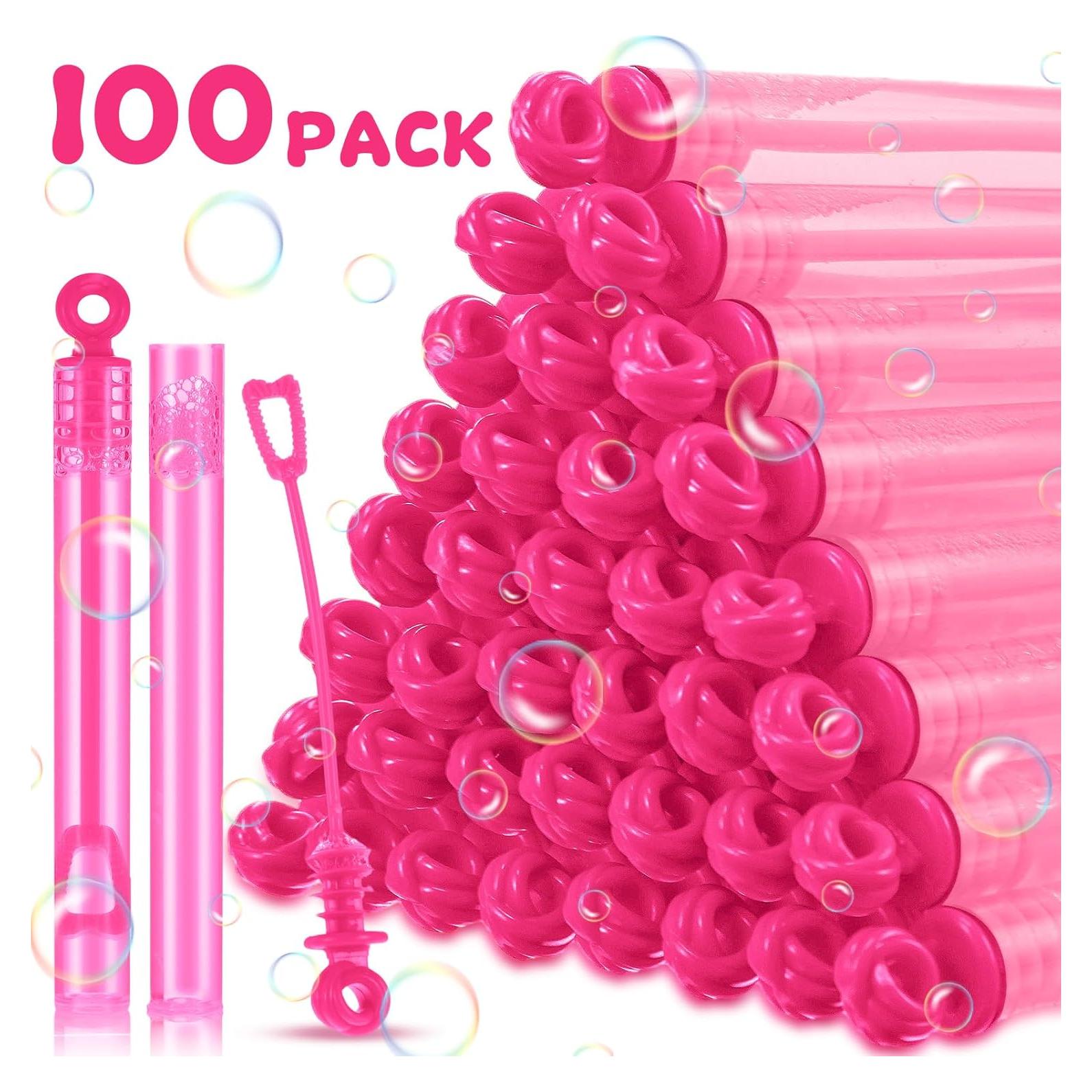 Shappy 100 Mini Varitas de Burbujas Rosadas para Niños
