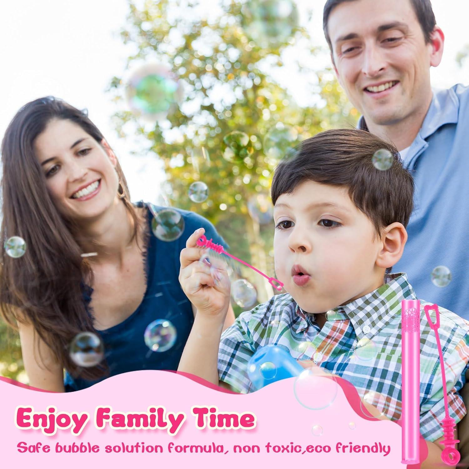 Shappy 100 Mini Varitas de Burbujas Rosadas para Niños