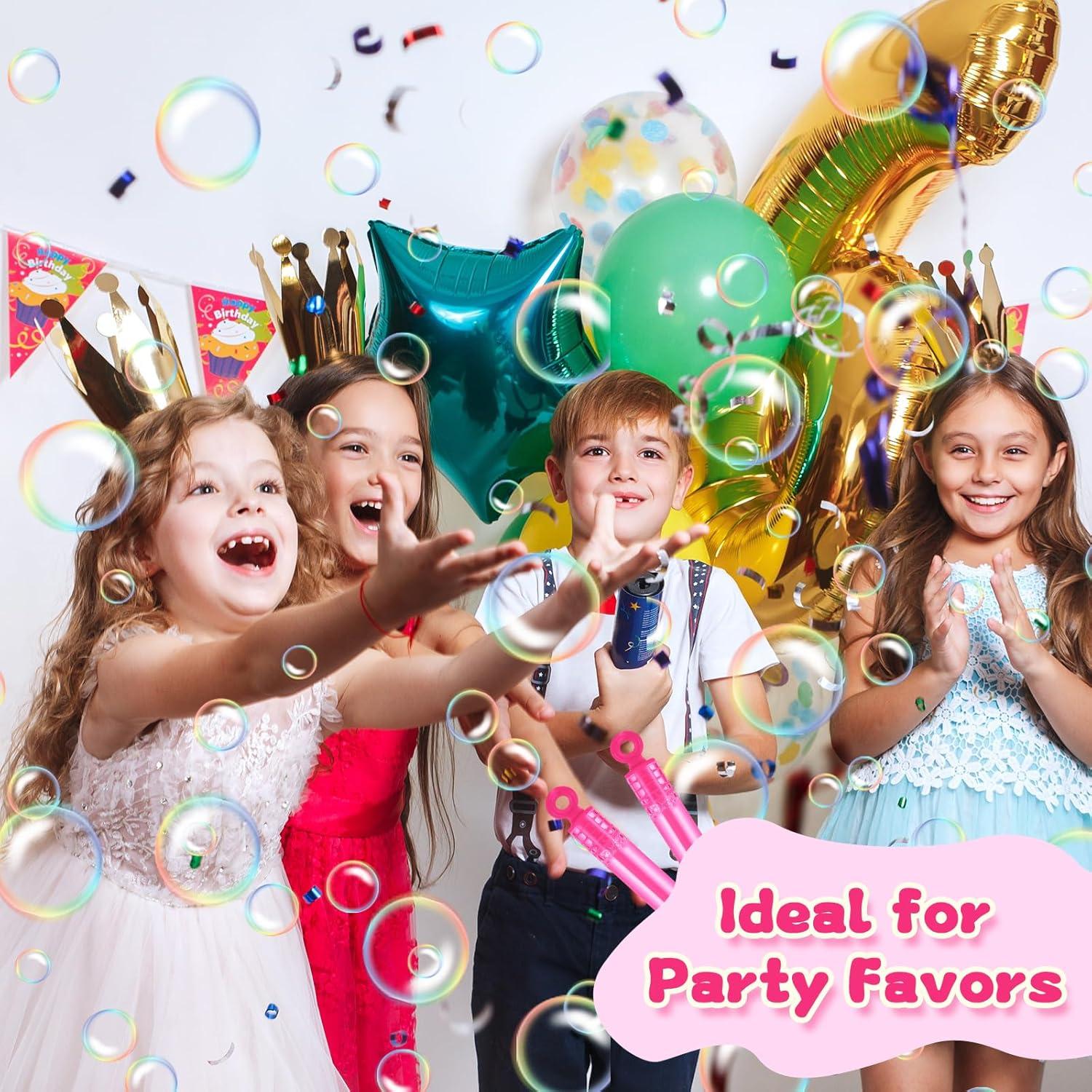 Shappy 100 Mini Varitas de Burbujas Rosadas para Niños