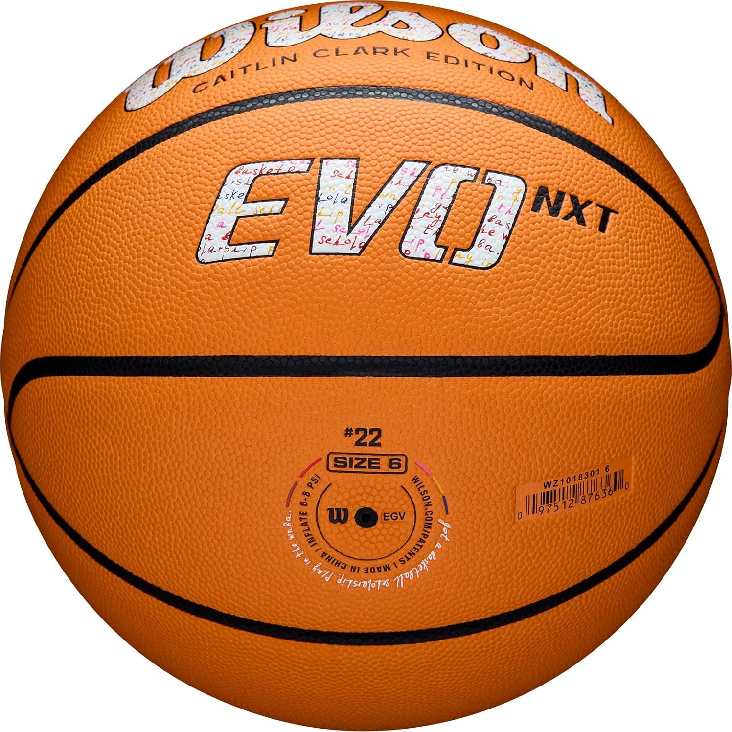 Balón de Baloncesto WILSON Caitlin Clark EVO NXT 3951 - Naranja