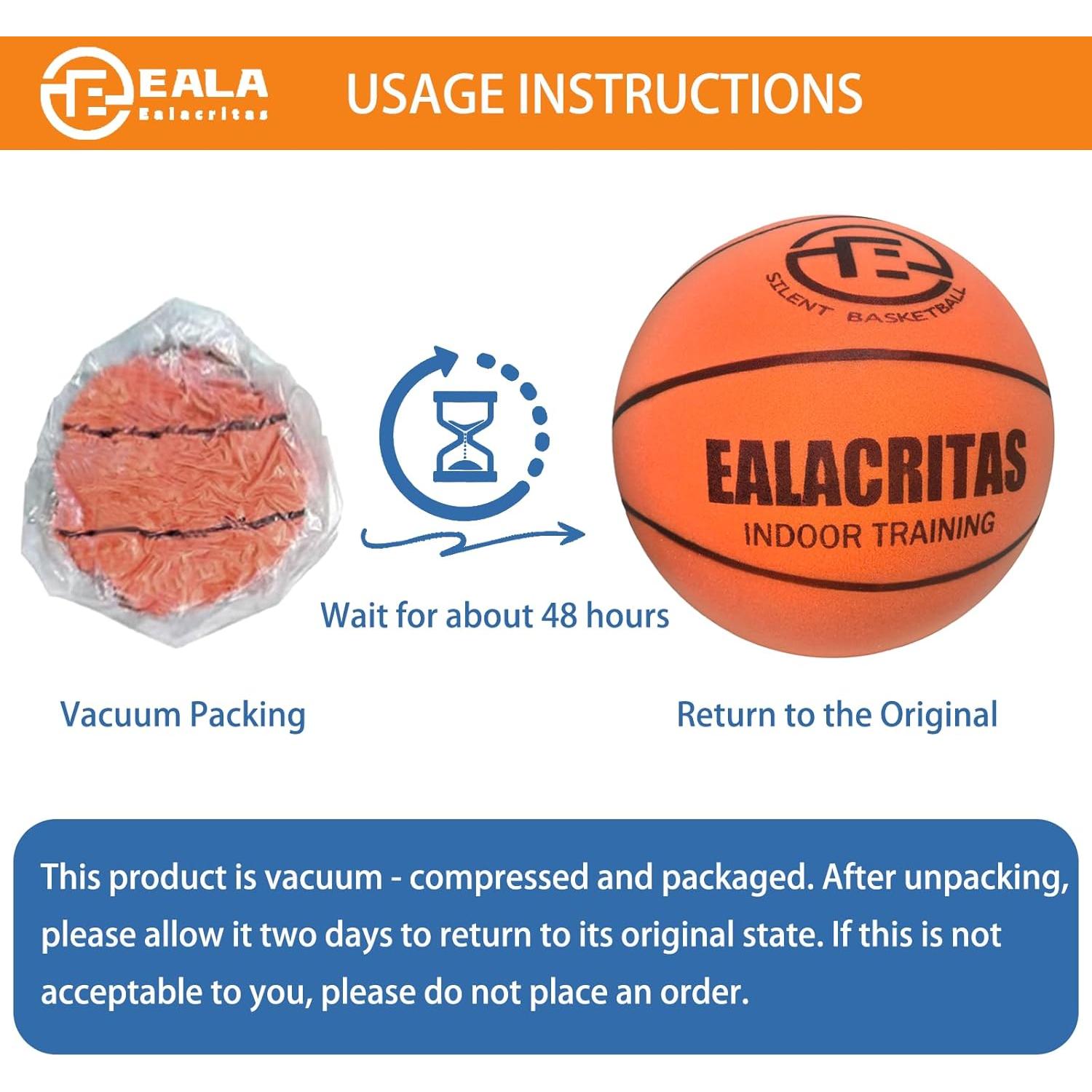 Balón de Baloncesto Silencioso Ealacritas No.5 Espuma 21 cm