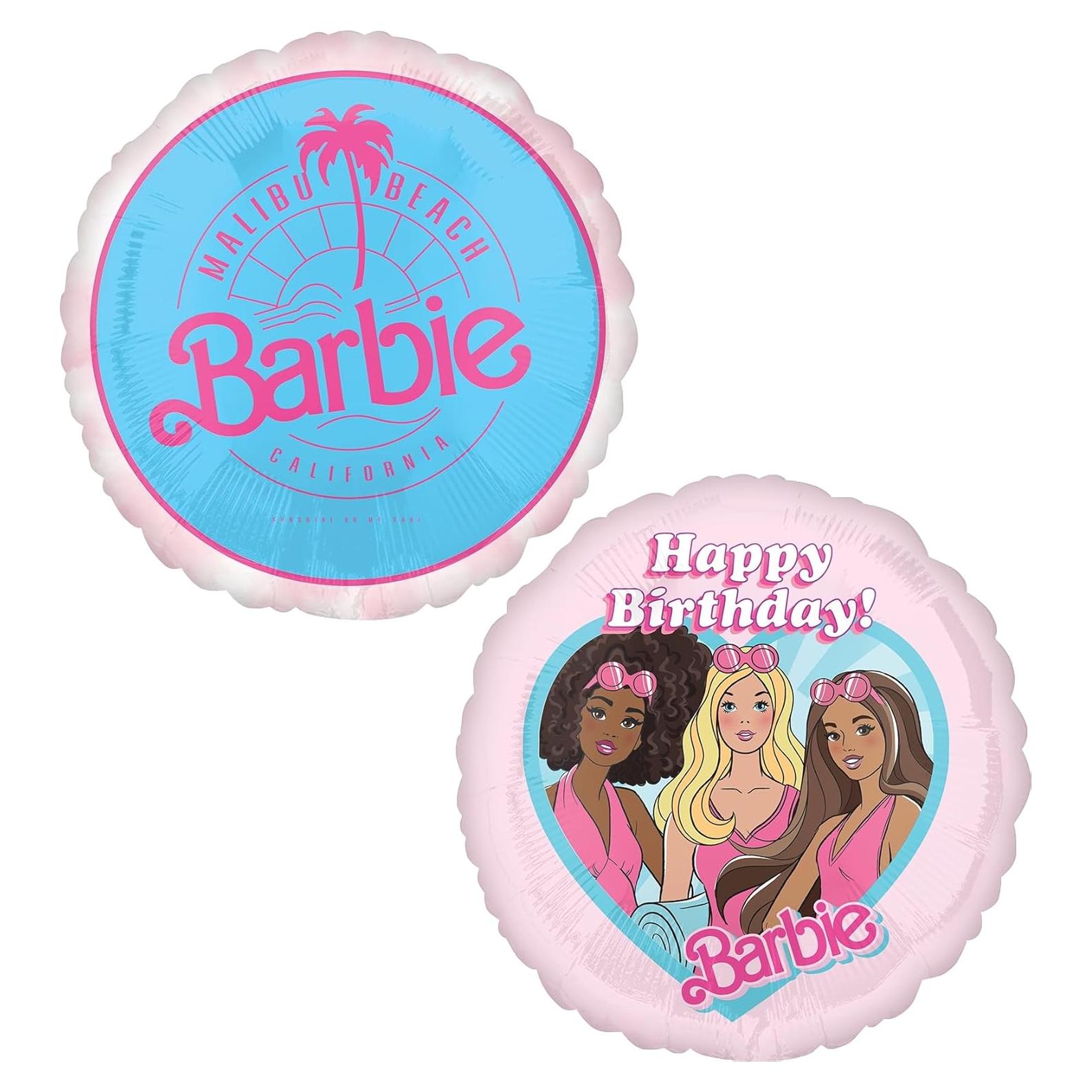 Ramo de Globos de Foil Barbie 2 Piezas - Anagram 43 cm