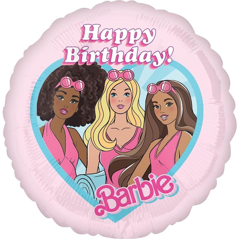 Ramo de Globos de Foil Barbie 2 Piezas - Anagram 43 cm